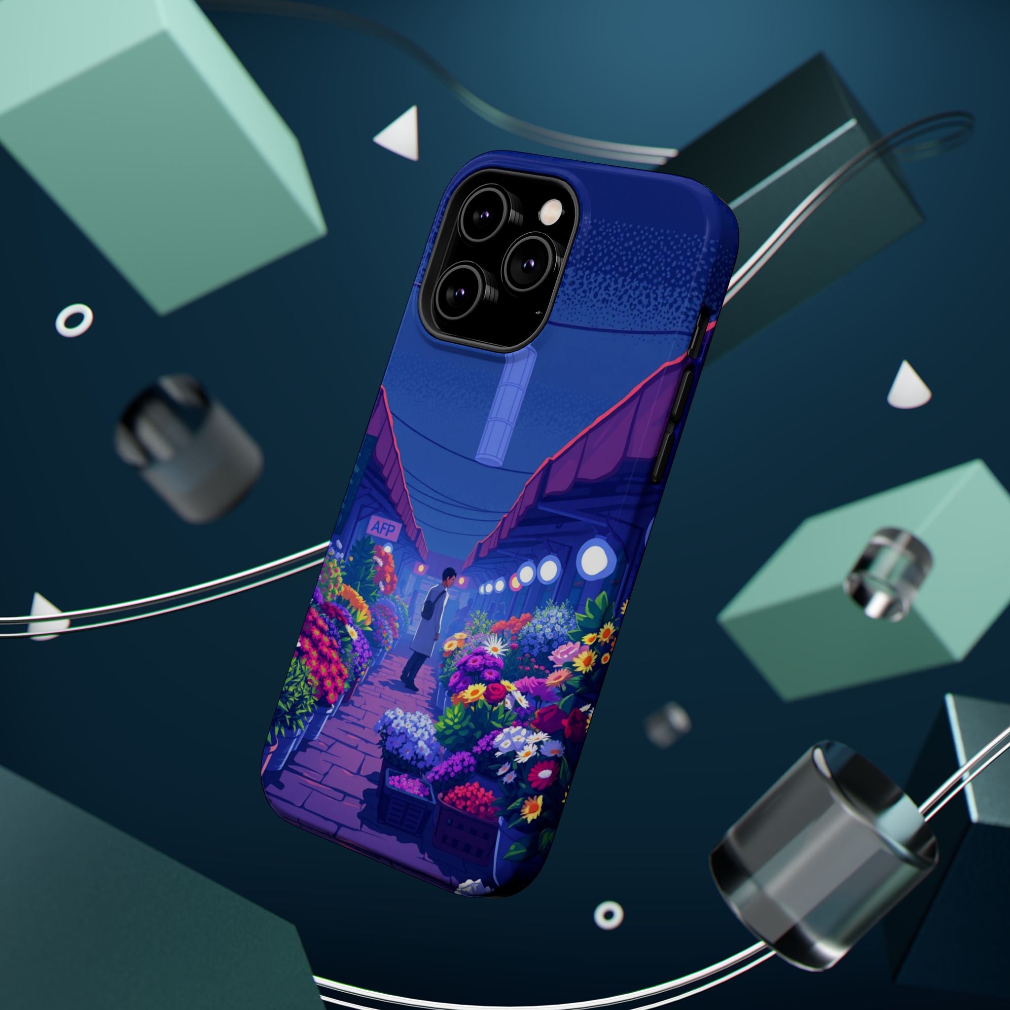 iPhone Flower Market Electric Art Bold Modern Everyday Snap Case · iPhone Case