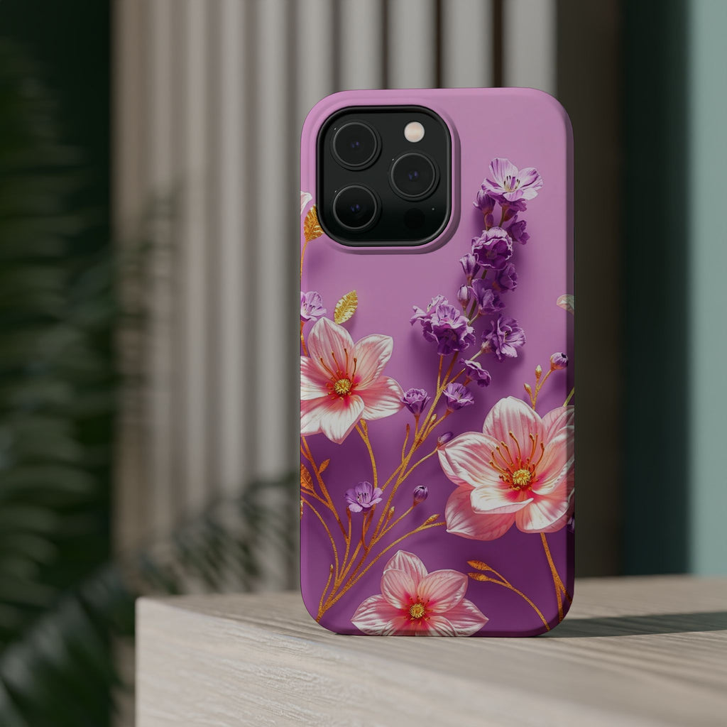iPhone Radiant Floral Gold Foil Design Slim Everyday Designer Case · iPhone Case