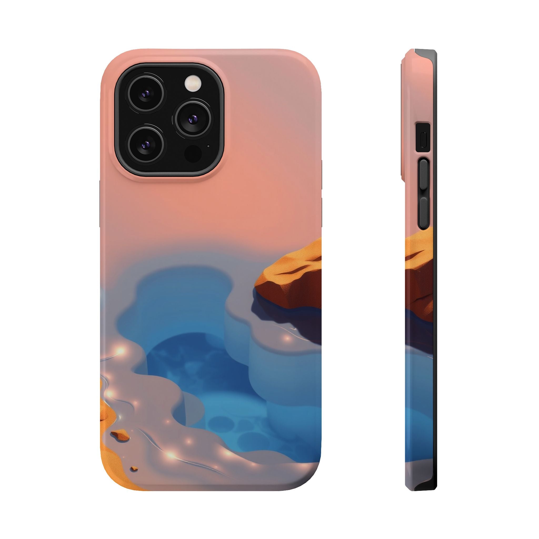 iPhone Burnt Orange And Sand Tidal Pool Slim Everyday iPhone Designer · iPhone C