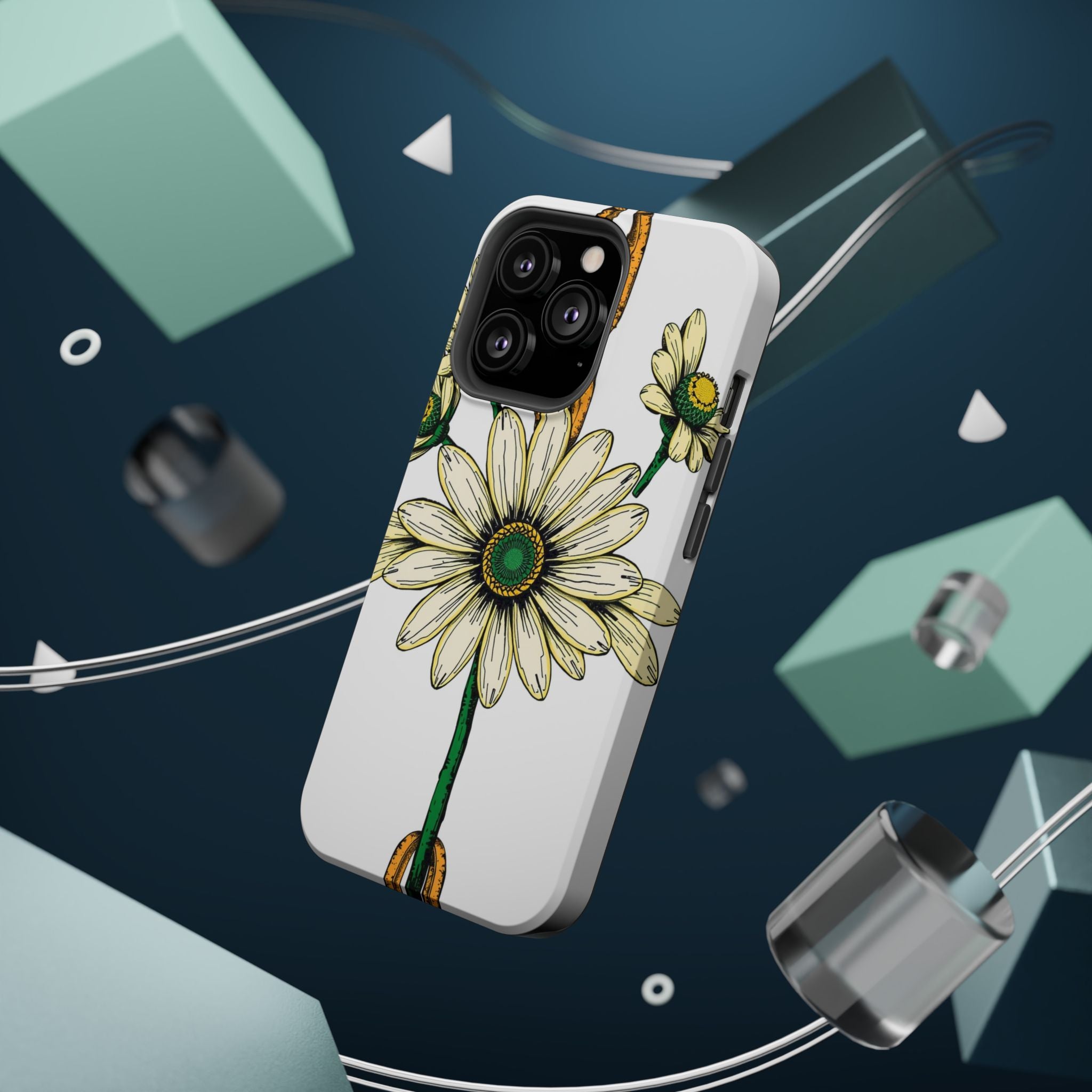 iPhone Daisy Chain Dark Gothic Ink Bold Modern Everyday Snap Case · iPhone Case