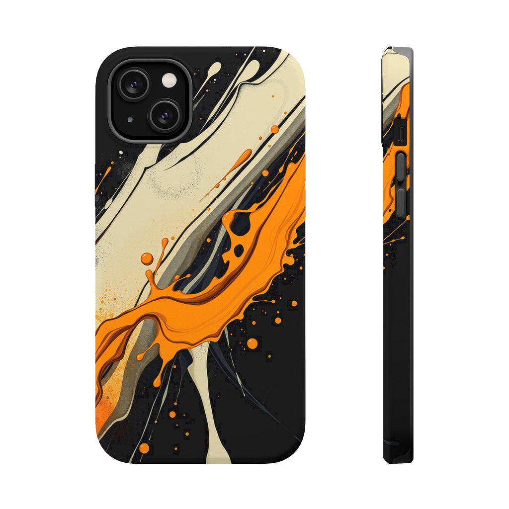 iPhone Mustard And Rust Paint Splash Slim Everyday Designer Case · iPhone Case
