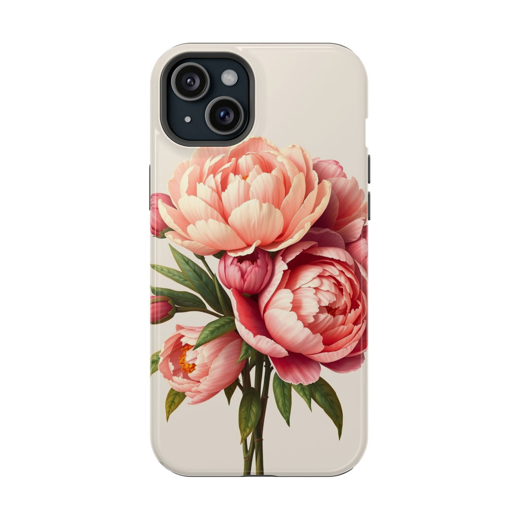 iPhone Rose Pink And Cream Peony Bouquet Slim Everyday iPhone Designer · iPhone