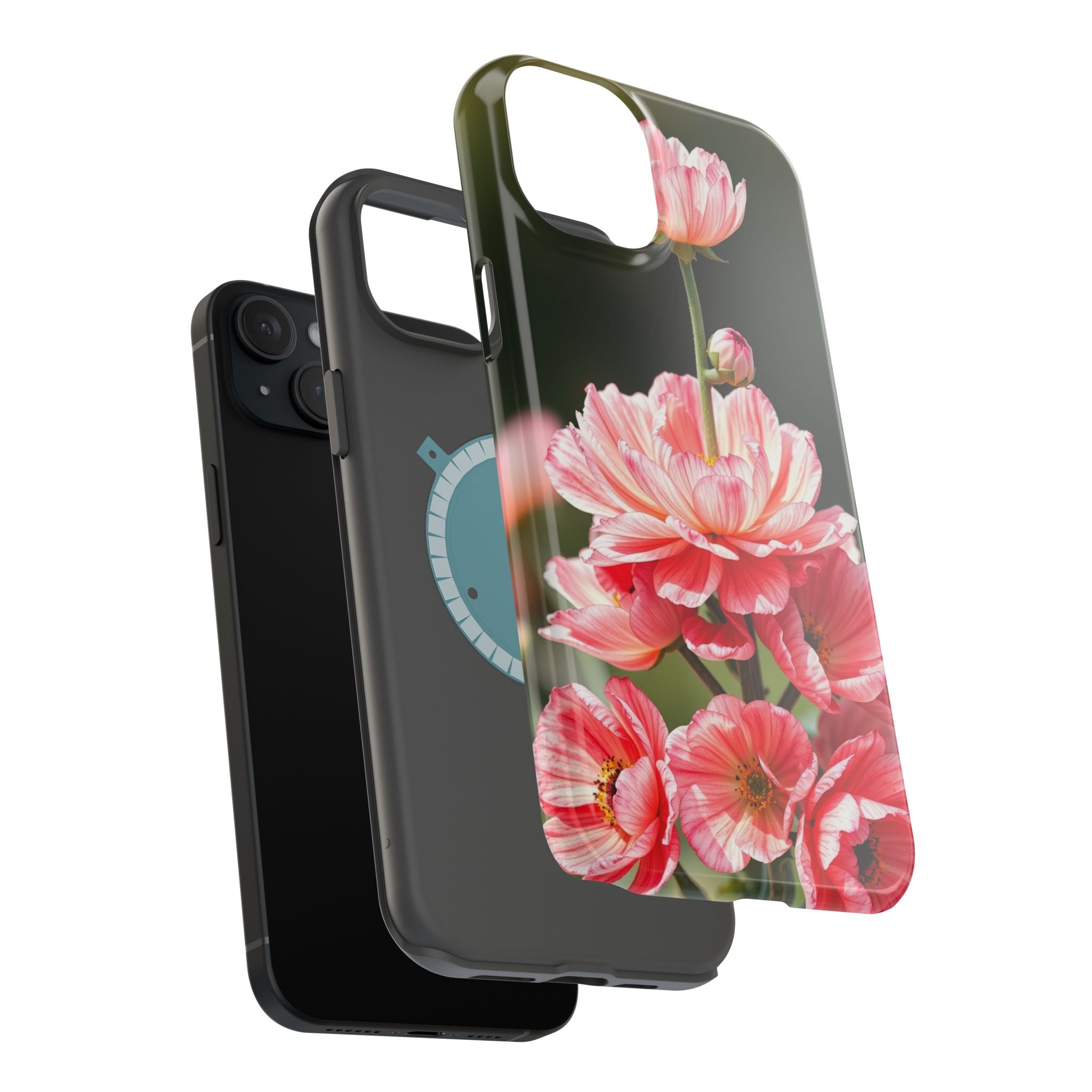 iPhone Ranunculus Stack Vibrant Watercolor Slim Snap Case · iPhone Case
