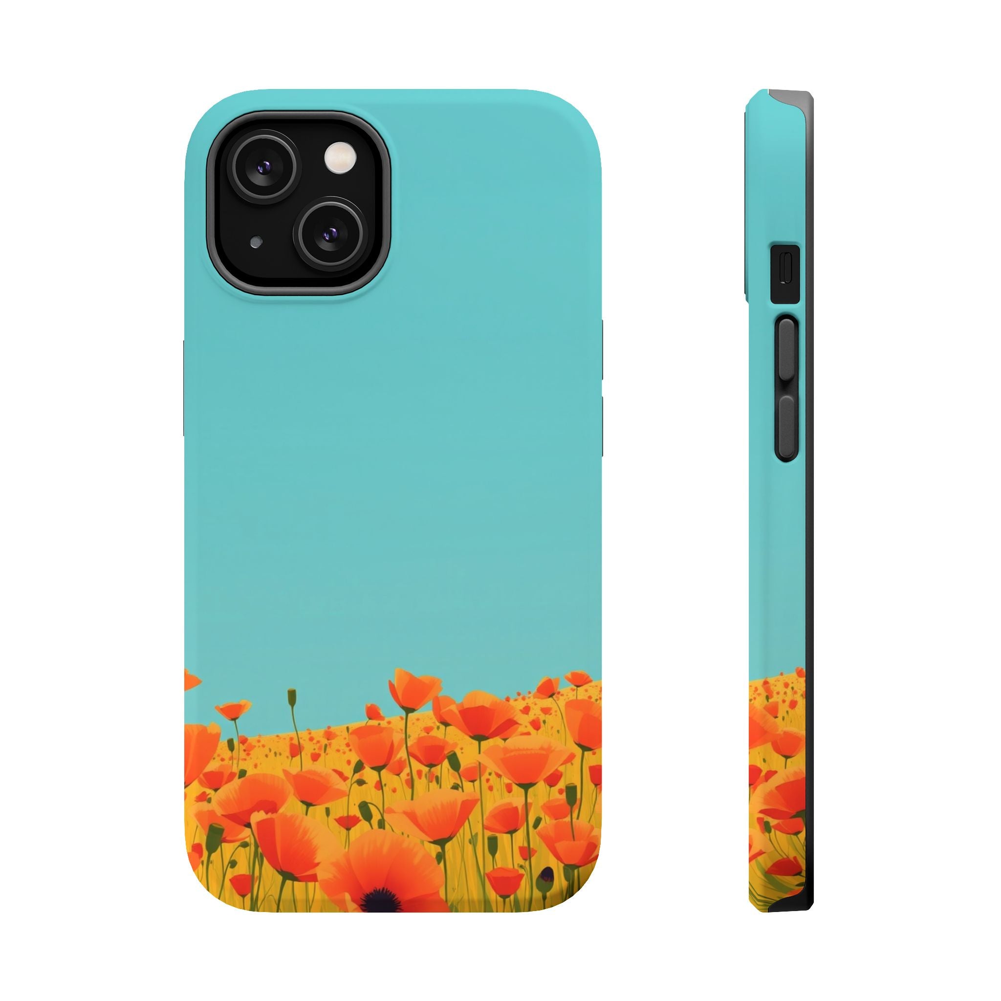 iPhone Mustard And Rust Poppy Field Slim Everyday Designer Case · iPhone Case