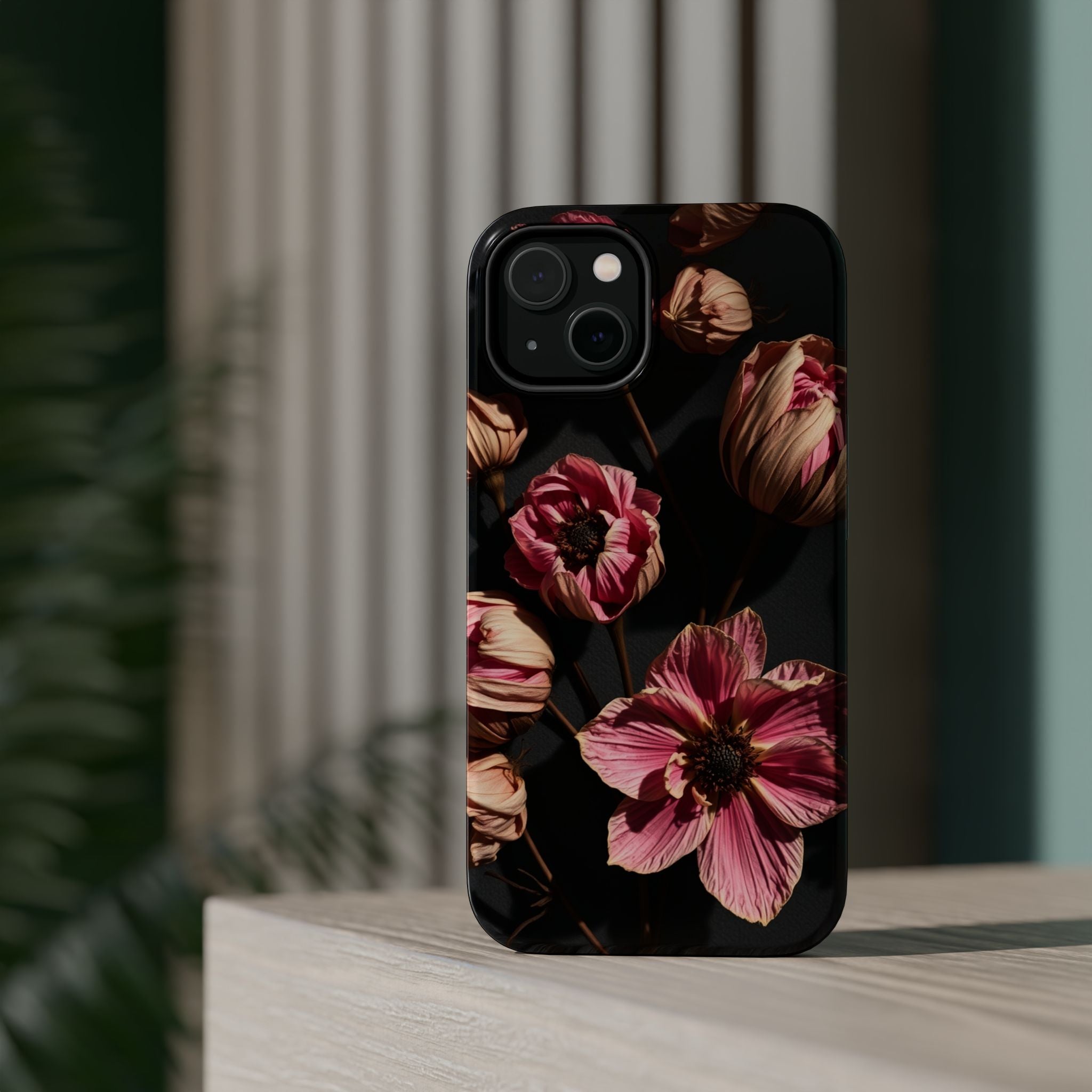 iPhone Dried Flower Flat Lay Electric Art Slim Snap Case · iPhone Case