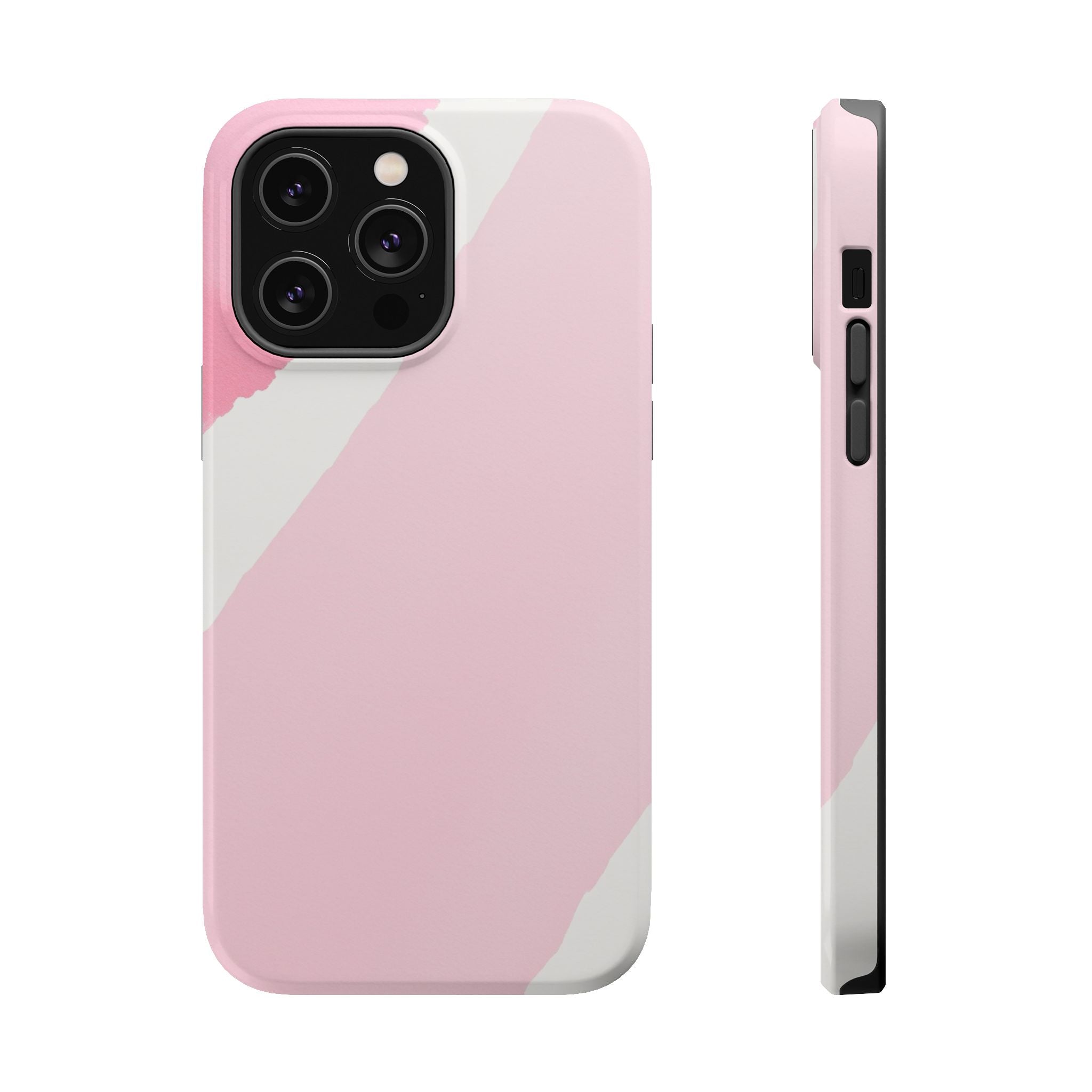 iPhone Rose Pink And Cream Calligraphic Stroke Soft iPhone Finish · iPhone Case