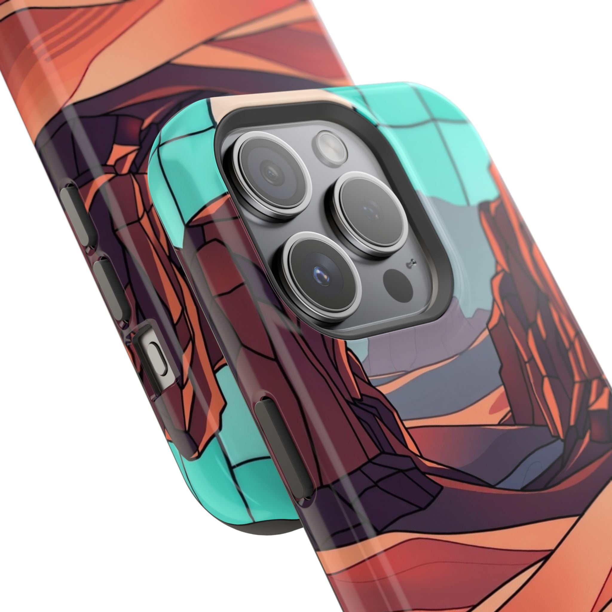 iPhone Desert Dunes Stained Glass Bold Modern Everyday Snap Case · iPhone Case