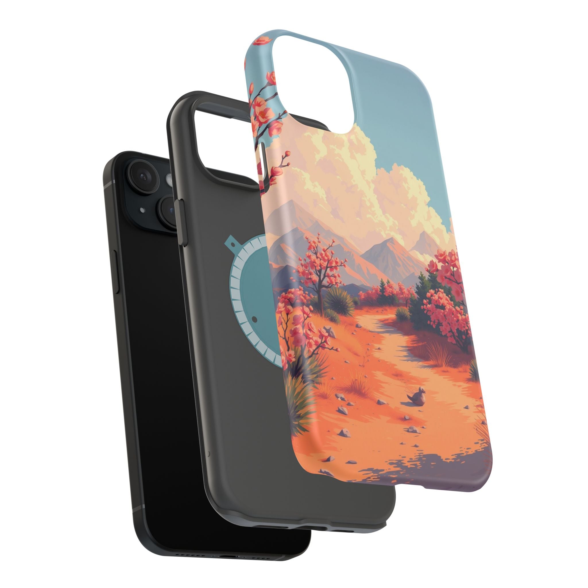 iPhone Burnt Orange And Sand Blossom Trail Slim iPhone Everyday · iPhone Case