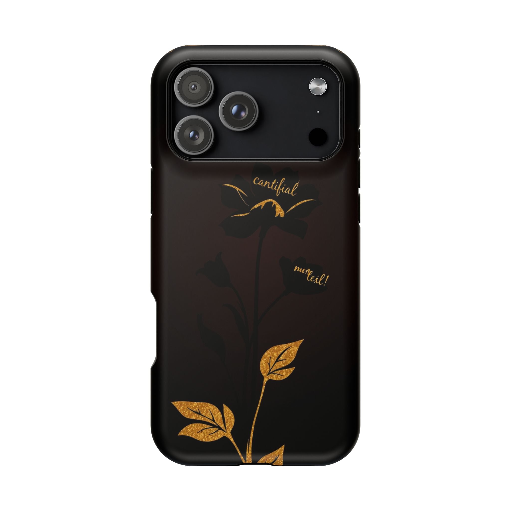 iPhone Earthy Floral Silhouette Design Slim Everyday Designer Case · iPhone Case