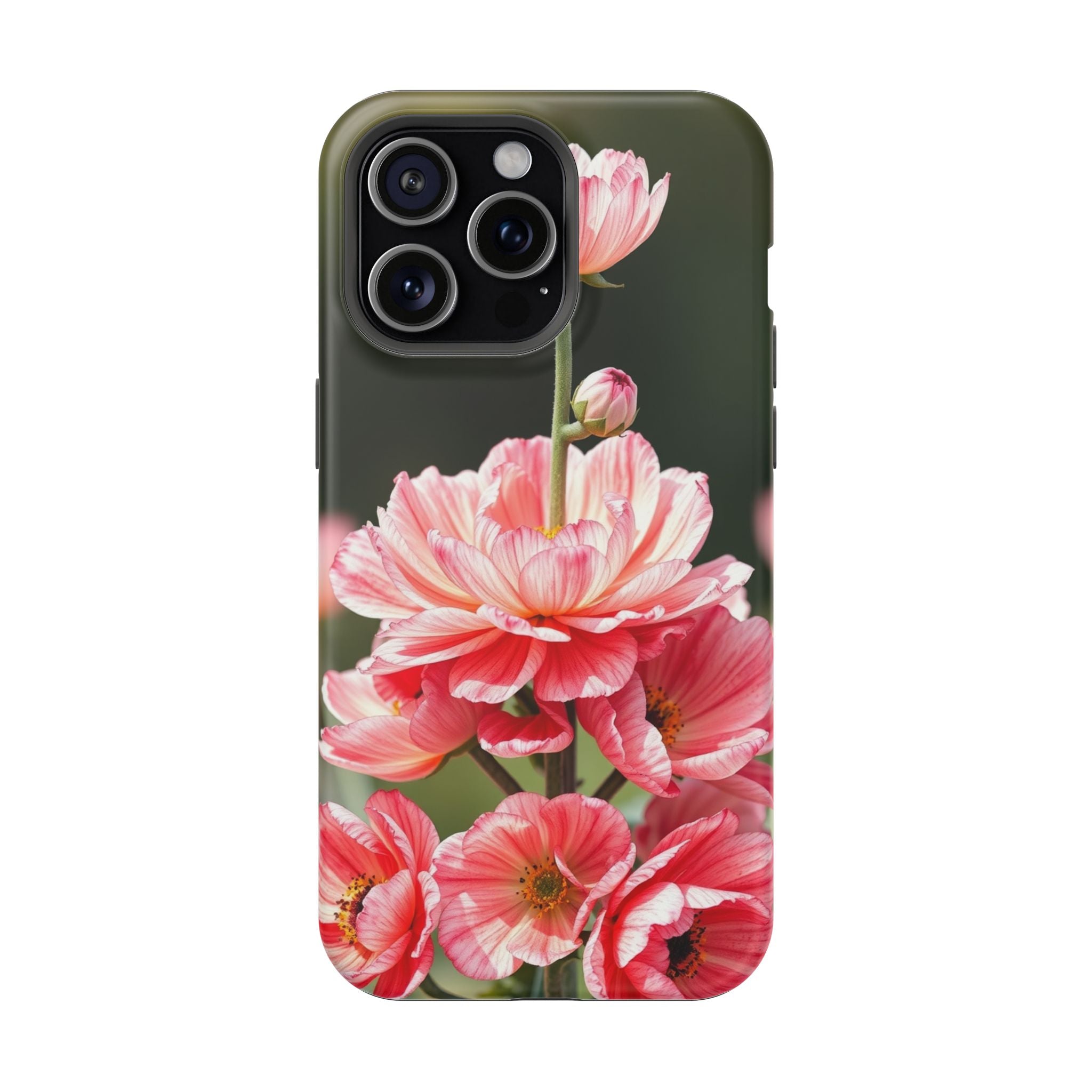 iPhone Ranunculus Stack Vibrant Watercolor Slim Snap Case · iPhone Case