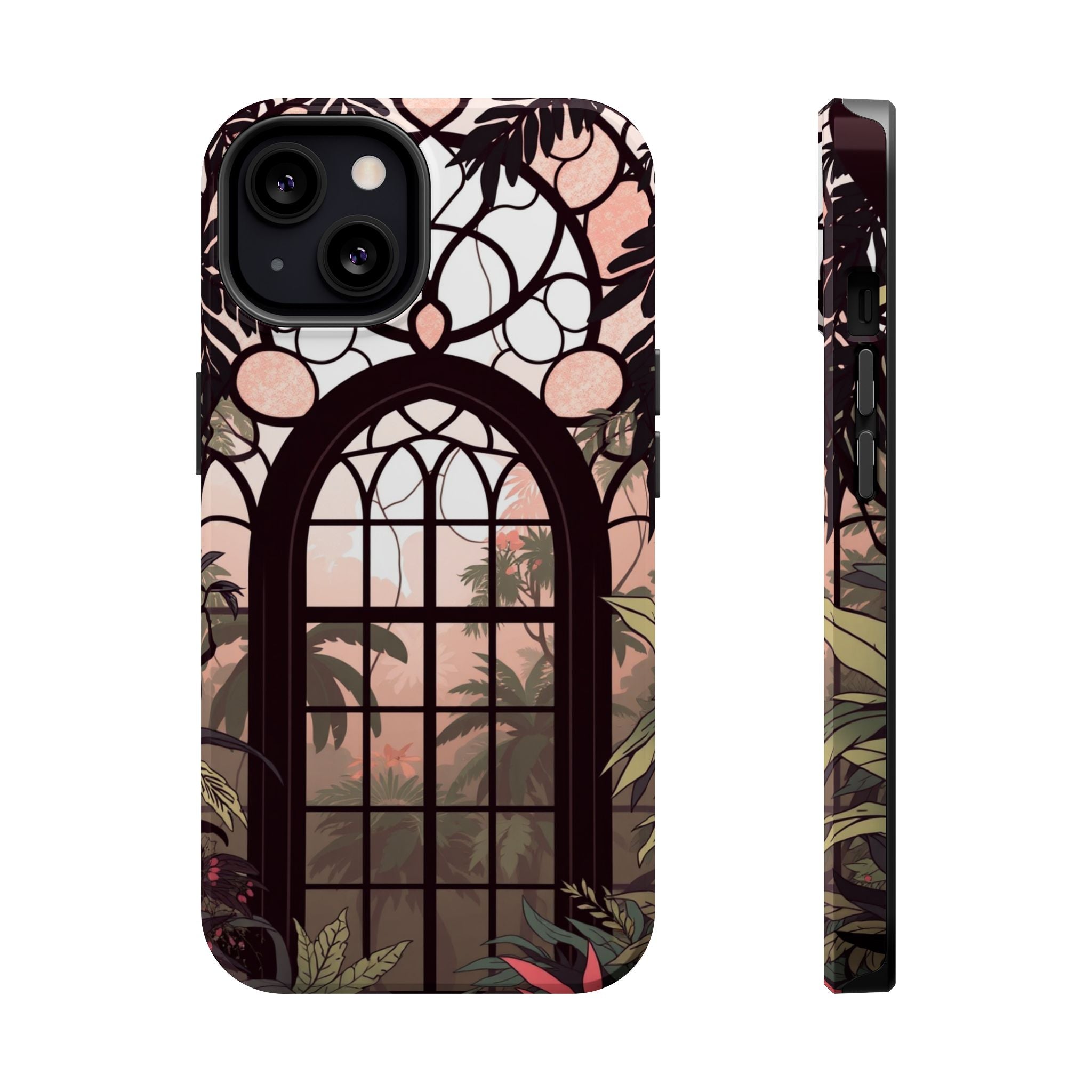 iPhone Rose Pink And Cream Rainforest Canopy Slim iPhone Everyday · iPhone Case