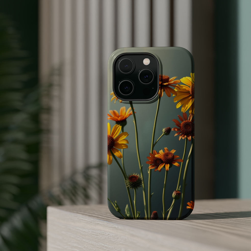iPhone Mustard And Rust Wildflower Bunch Slim Everyday iPhone Designer · iPhone