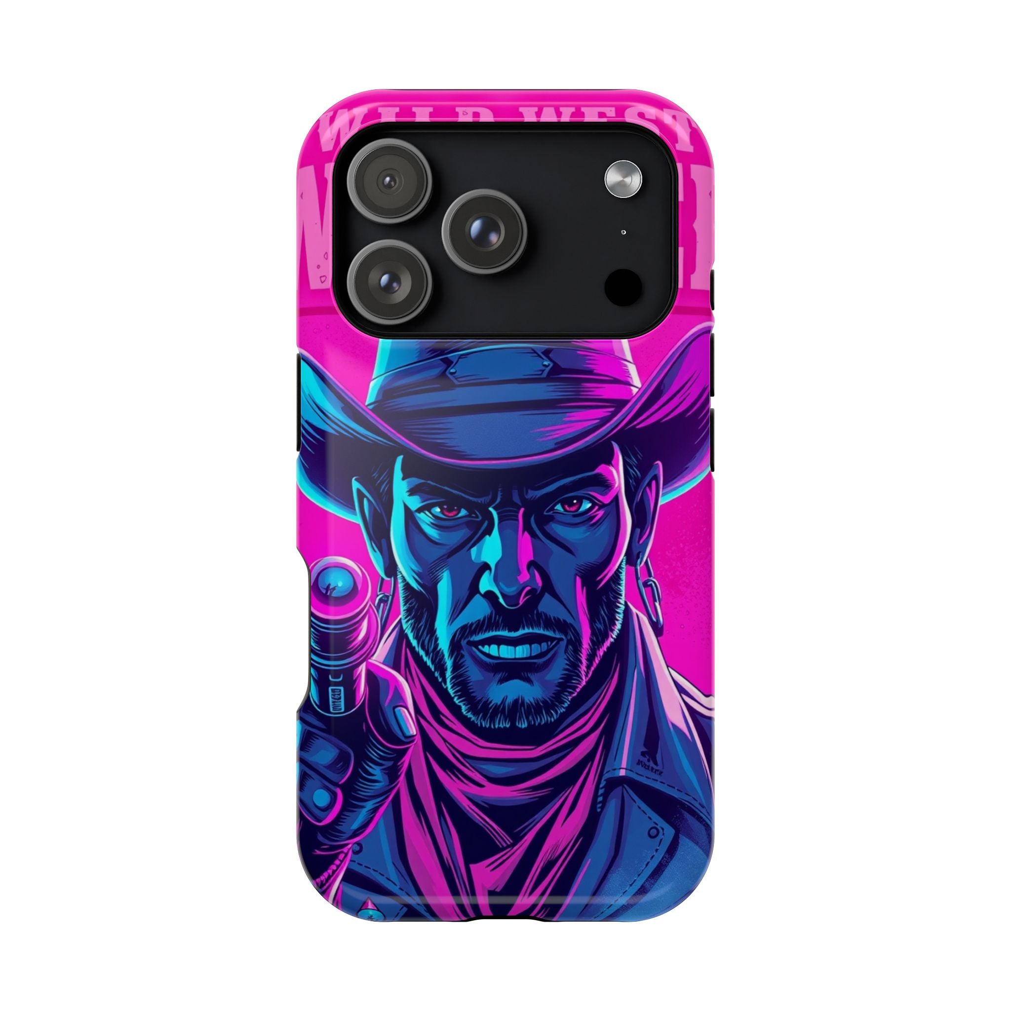 iPhone Wild West Wanted Neon Cyberpunk Slim Everyday Designer Case · iPhone Case