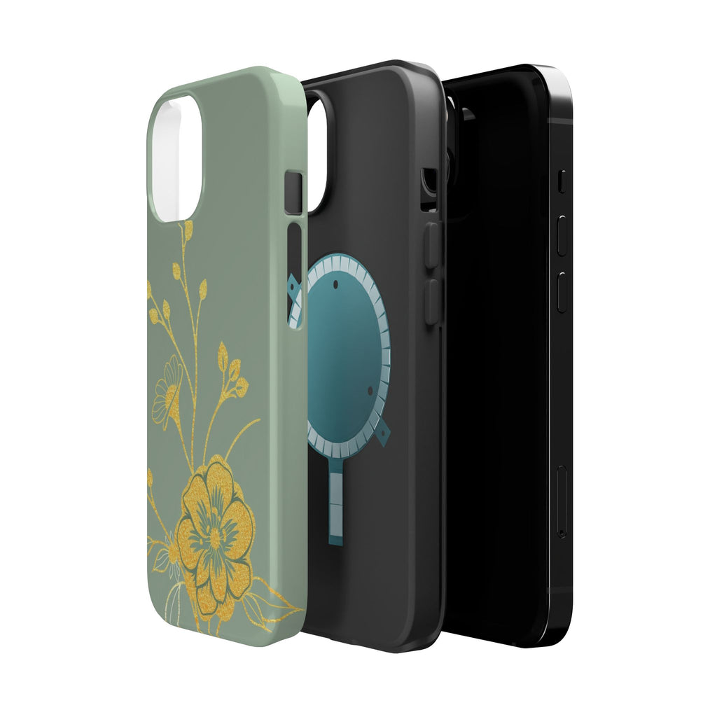 iPhone Floral Gold Foil Cinematic Art Slim Everyday Designer Case · iPhone Case