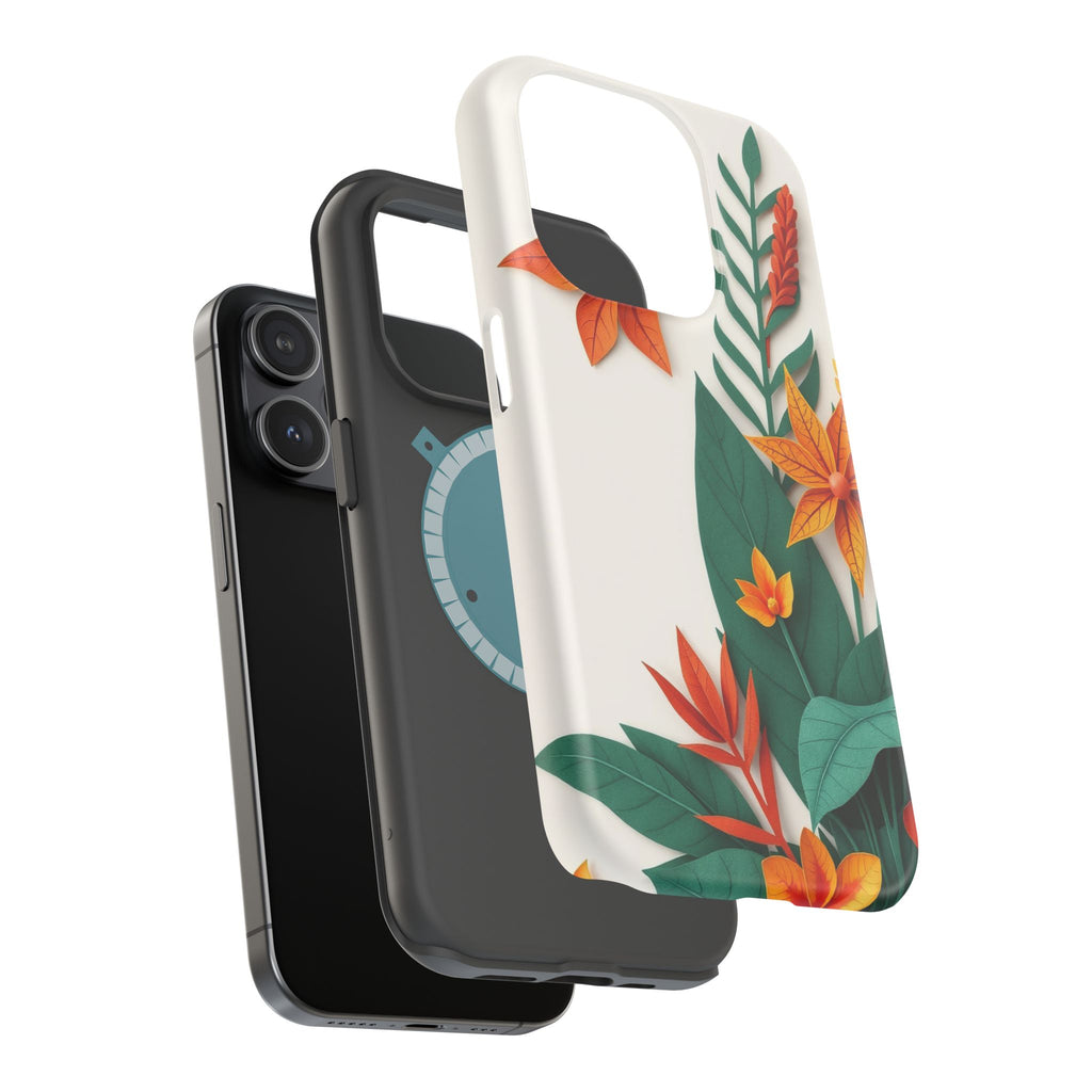 iPhone Jungle Floral Paper Cut Art Bold Modern Everyday Snap Case · iPhone Case