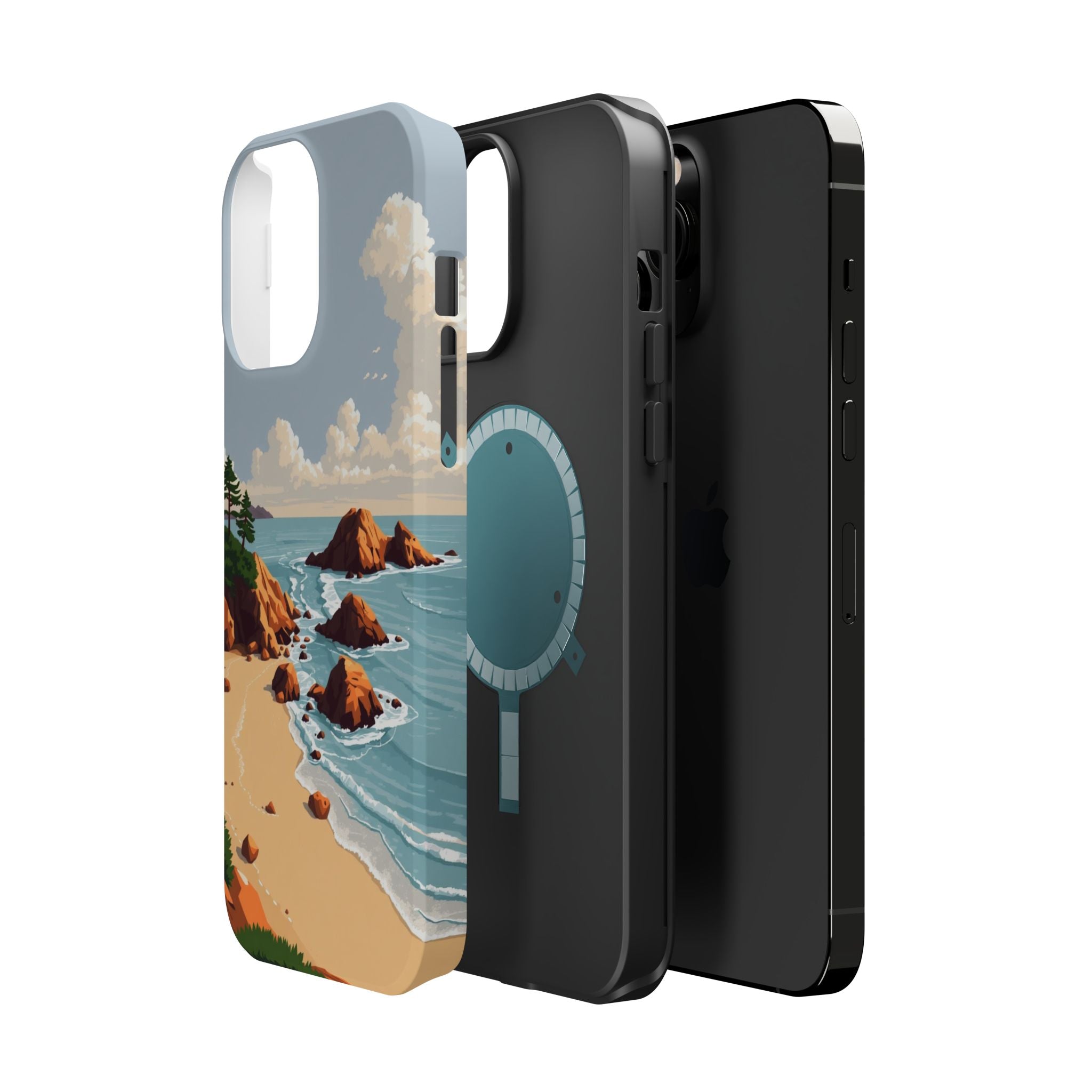 iPhone Mustard And Rust Pebble Beach Slim Everyday Designer Case · iPhone Case