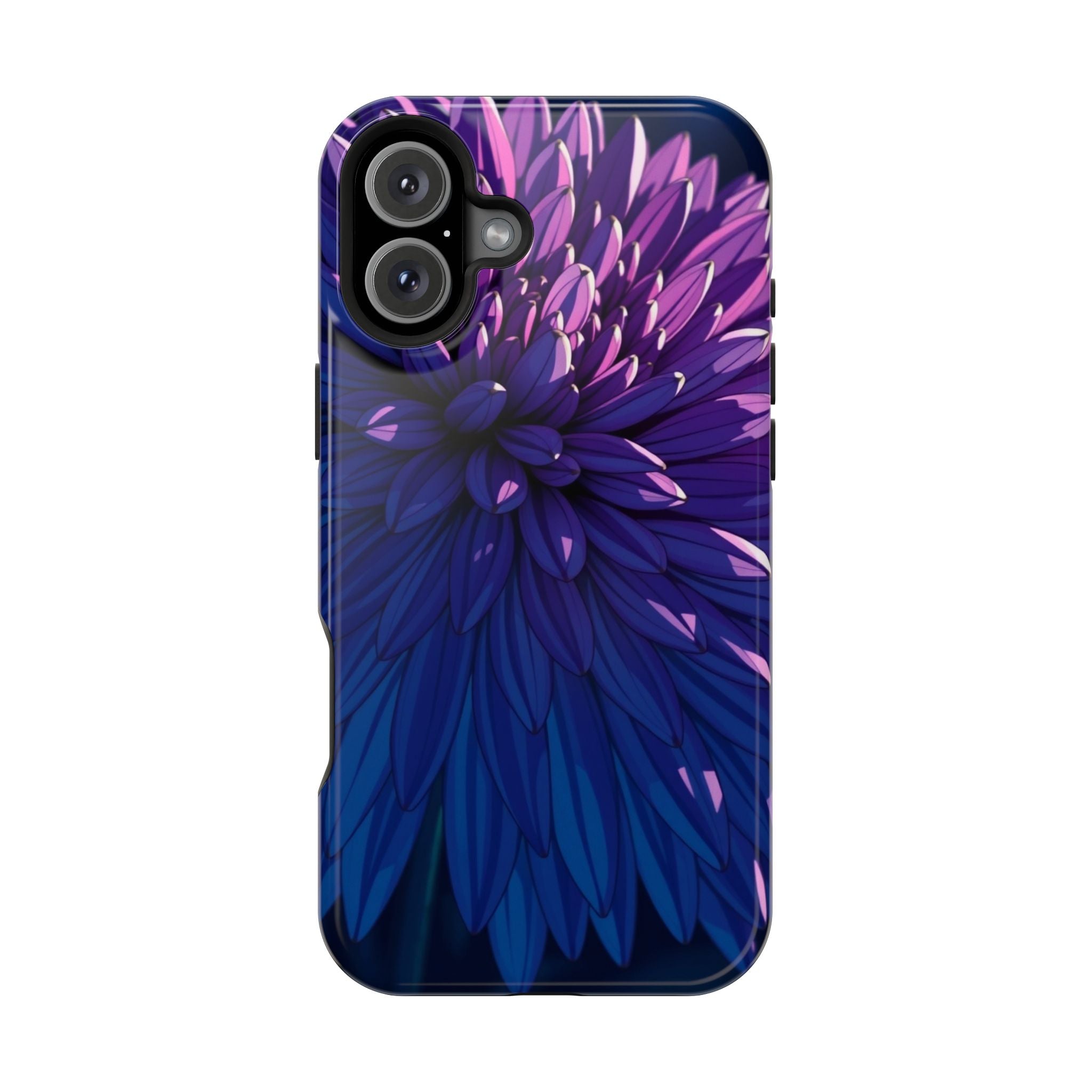 iPhone Indigo And Violet Chrysanthemum Classic Soft iPhone Finish · iPhone Case