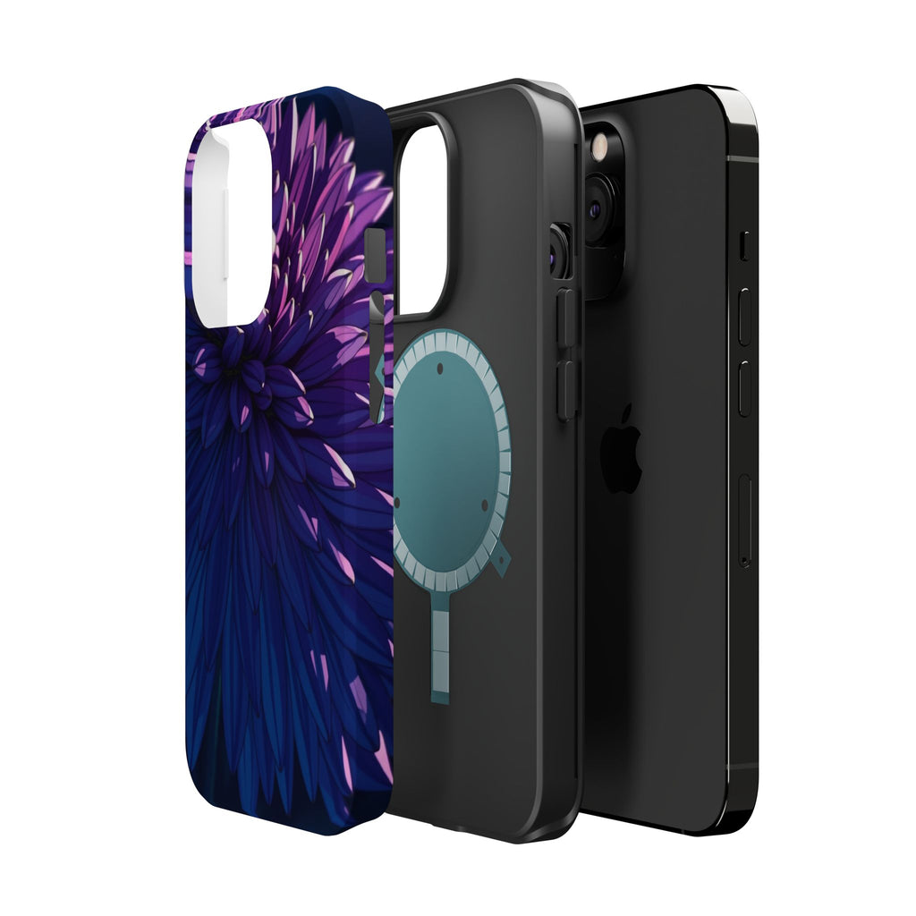 iPhone Indigo And Violet Chrysanthemum Classic Soft iPhone Finish · iPhone Case