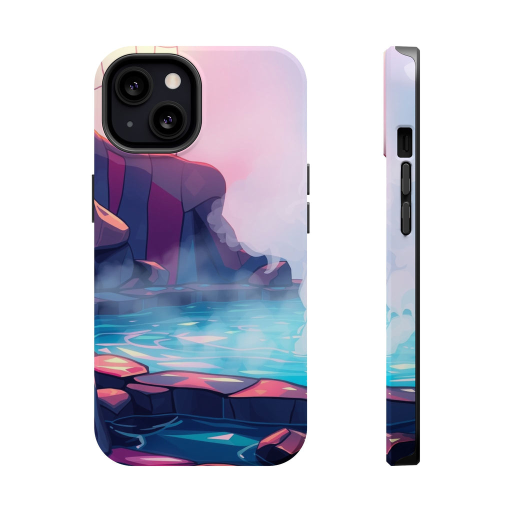 iPhone Cyan And Magenta Hot Spring Steam Slim Everyday iPhone Designer · iPhone