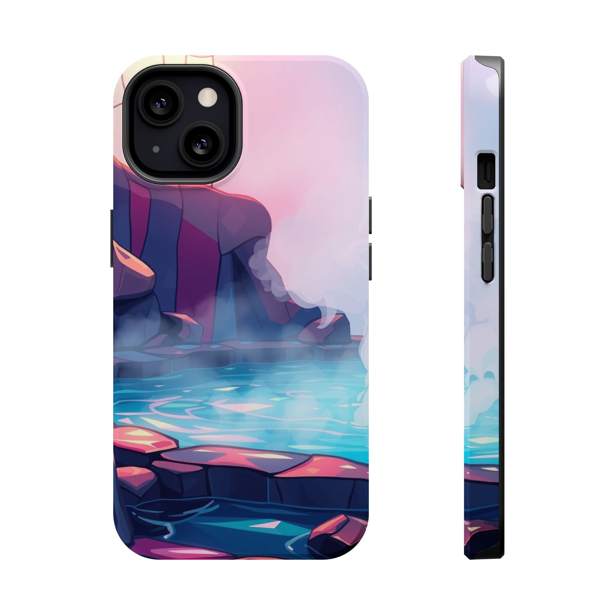 iPhone Cyan And Magenta Hot Spring Steam Slim Everyday iPhone Designer · iPhone