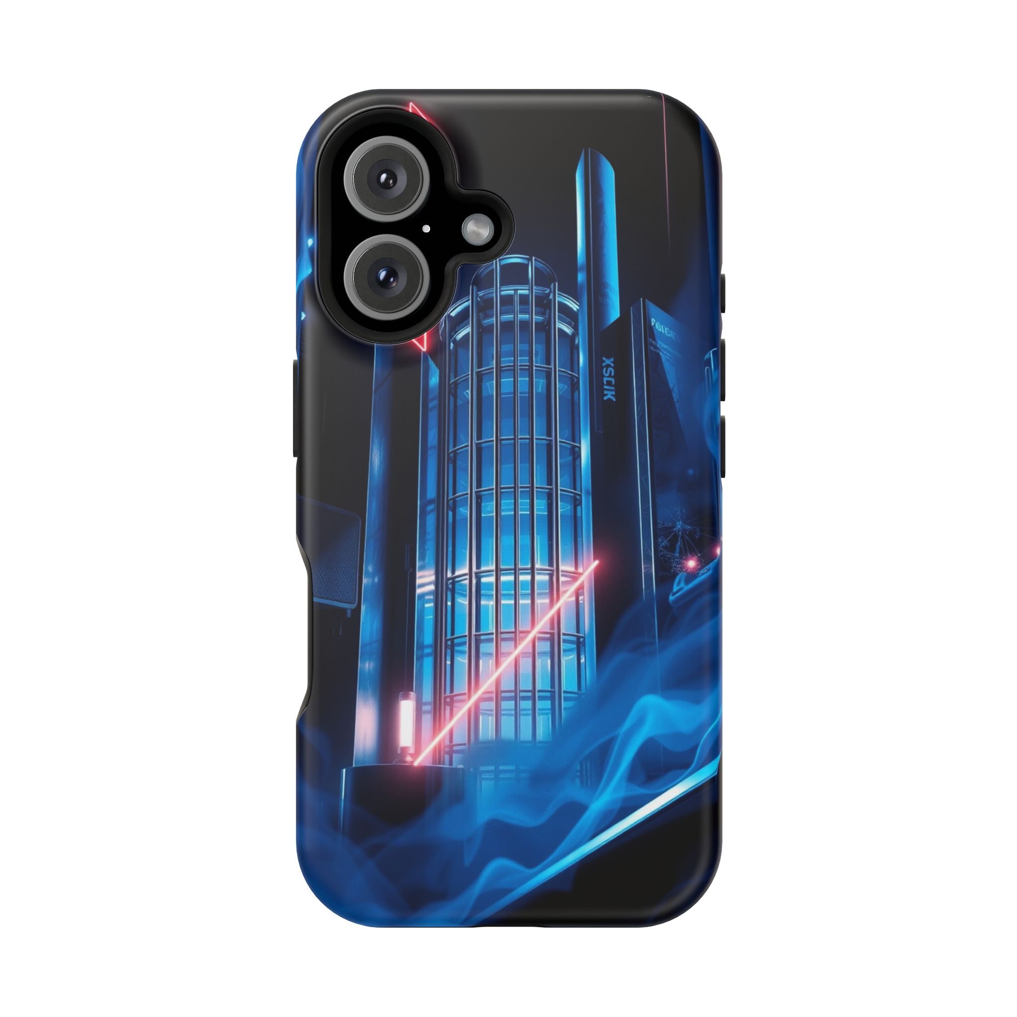 iPhone Midnight Blue And Silver Bauhaus Composition Slim Snap Case · iPhone Case