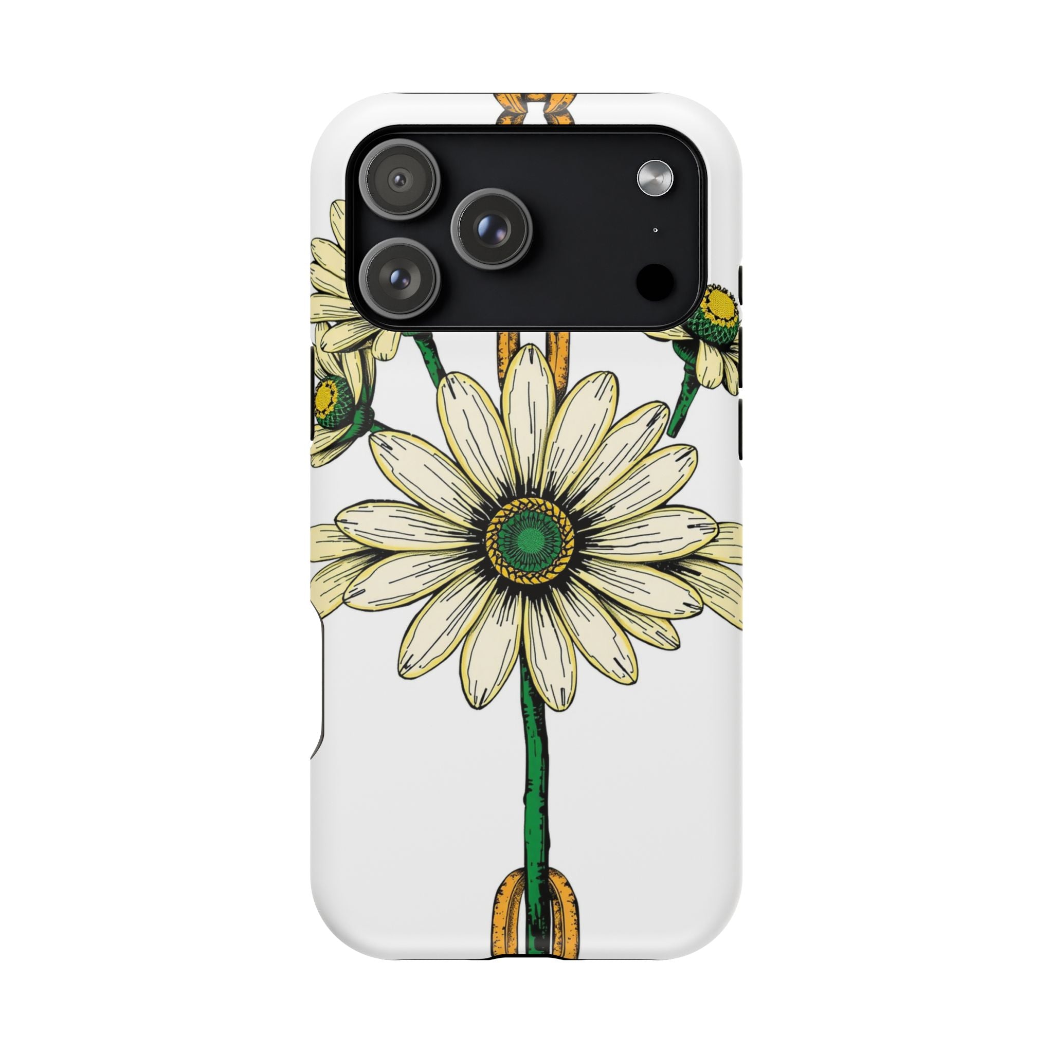 iPhone Daisy Chain Dark Gothic Ink Bold Modern Everyday Snap Case · iPhone Case