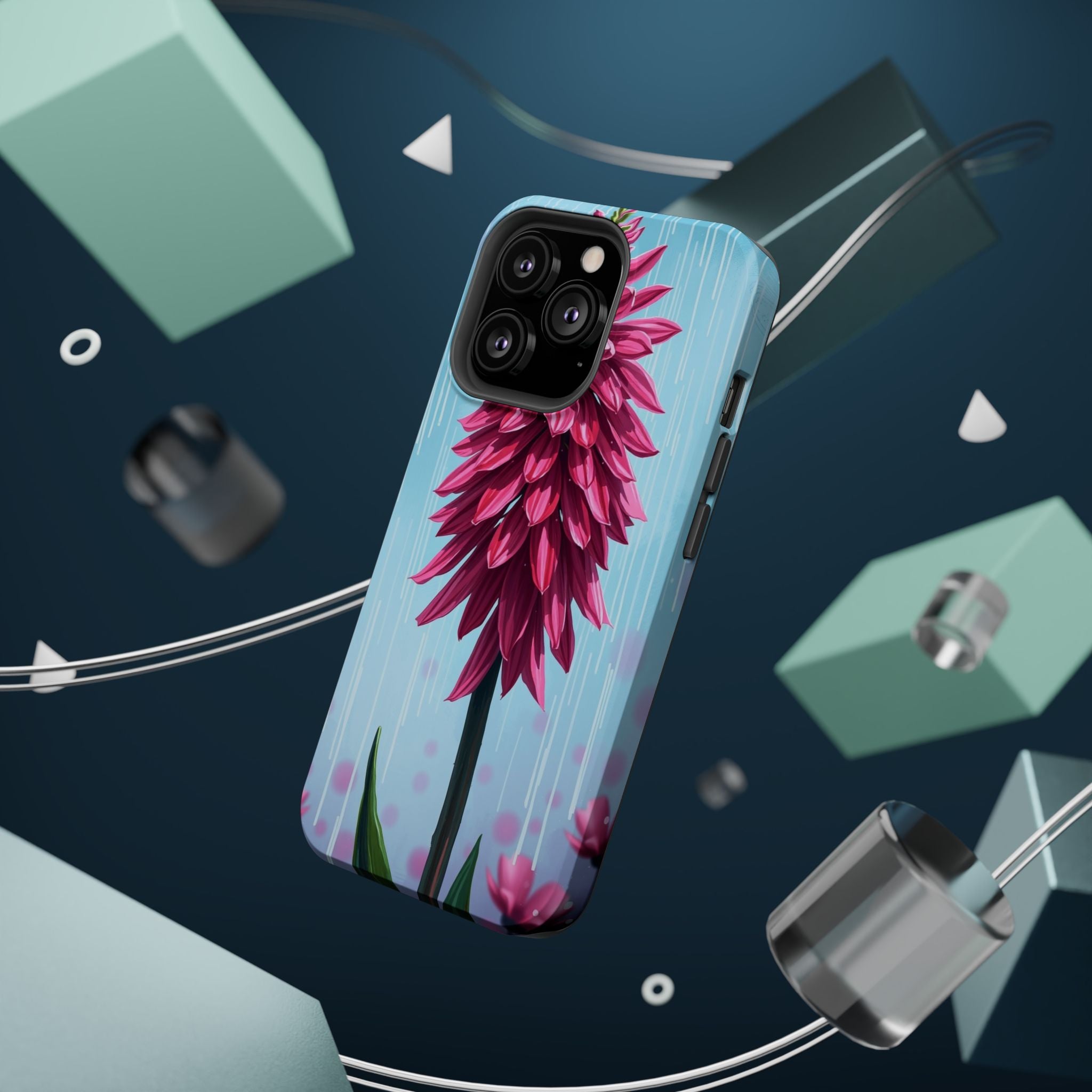 iPhone Cyan And Magenta Spring Shower Bloom Slim iPhone Everyday · iPhone Case