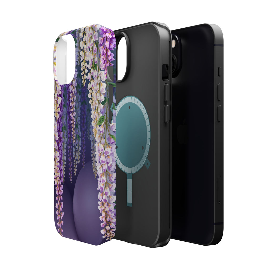iPhone Mint And Blush Wisteria Cascade Slim Everyday Designer Case · iPhone Case