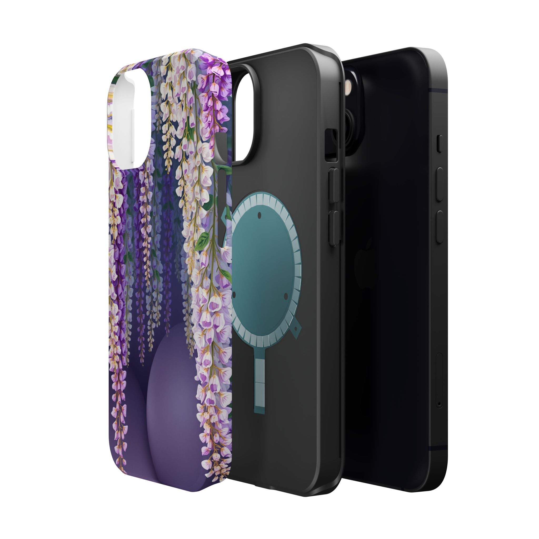 iPhone Mint And Blush Wisteria Cascade Slim Everyday Designer Case · iPhone Case