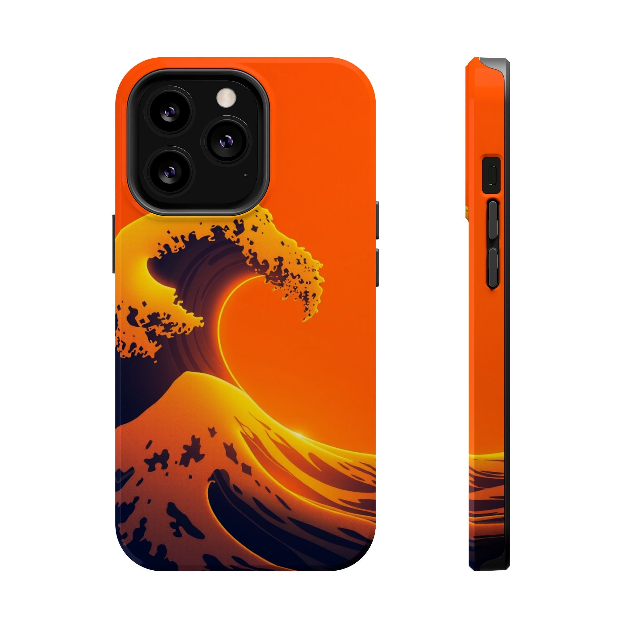 iPhone Mustard And Rust Holographic Wave Slim Everyday iPhone Designer · iPhone