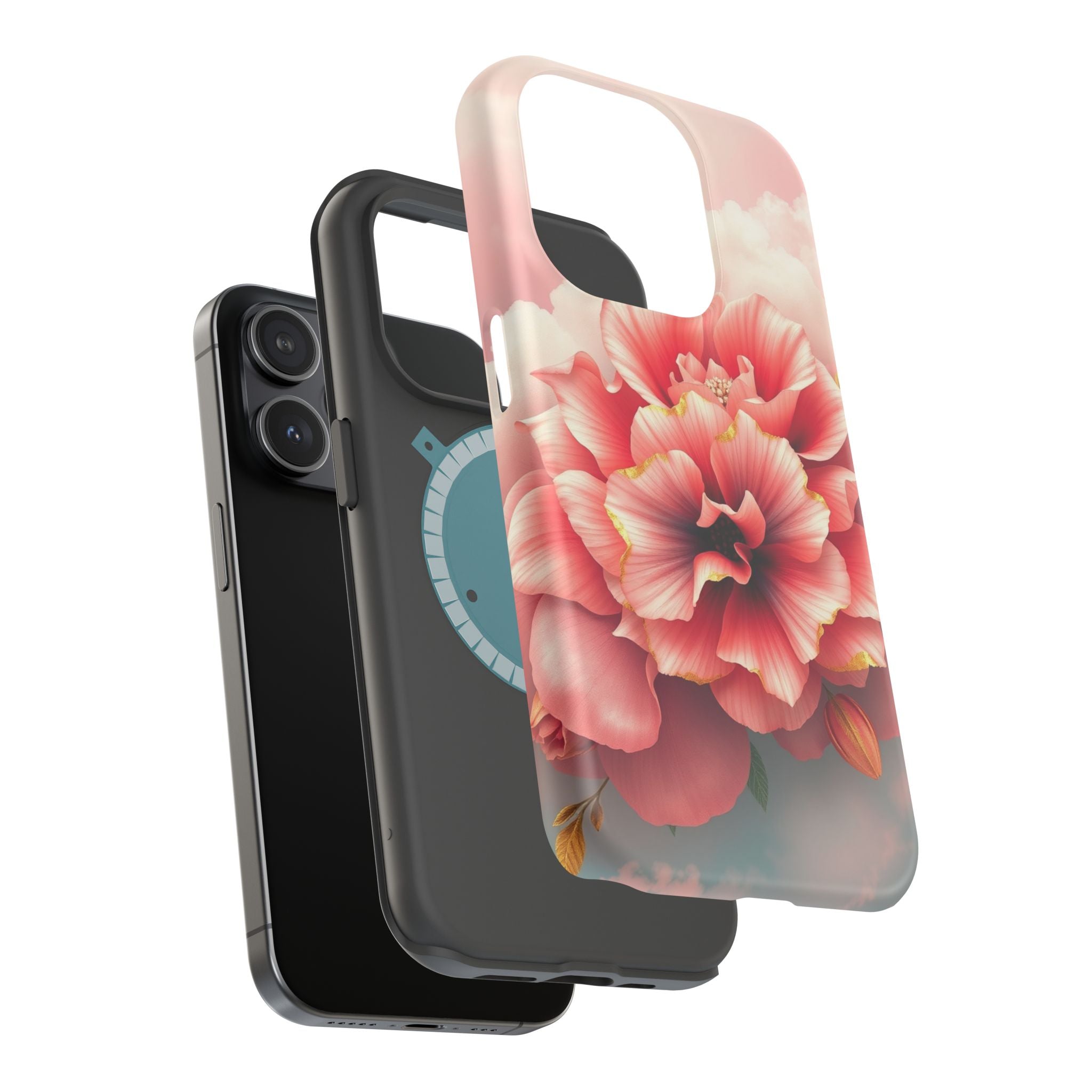 iPhone Pastel Floral Cloud Gold Foil Luxury Slim iPhone Everyday · iPhone Case