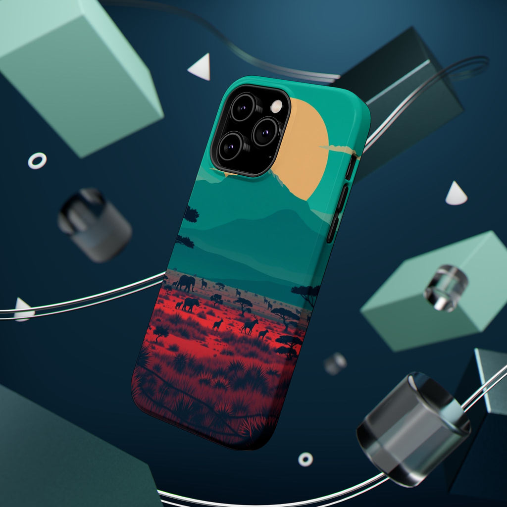 iPhone Savanna Horizon Vintage Retro Poster Slim iPhone Everyday · iPhone Case