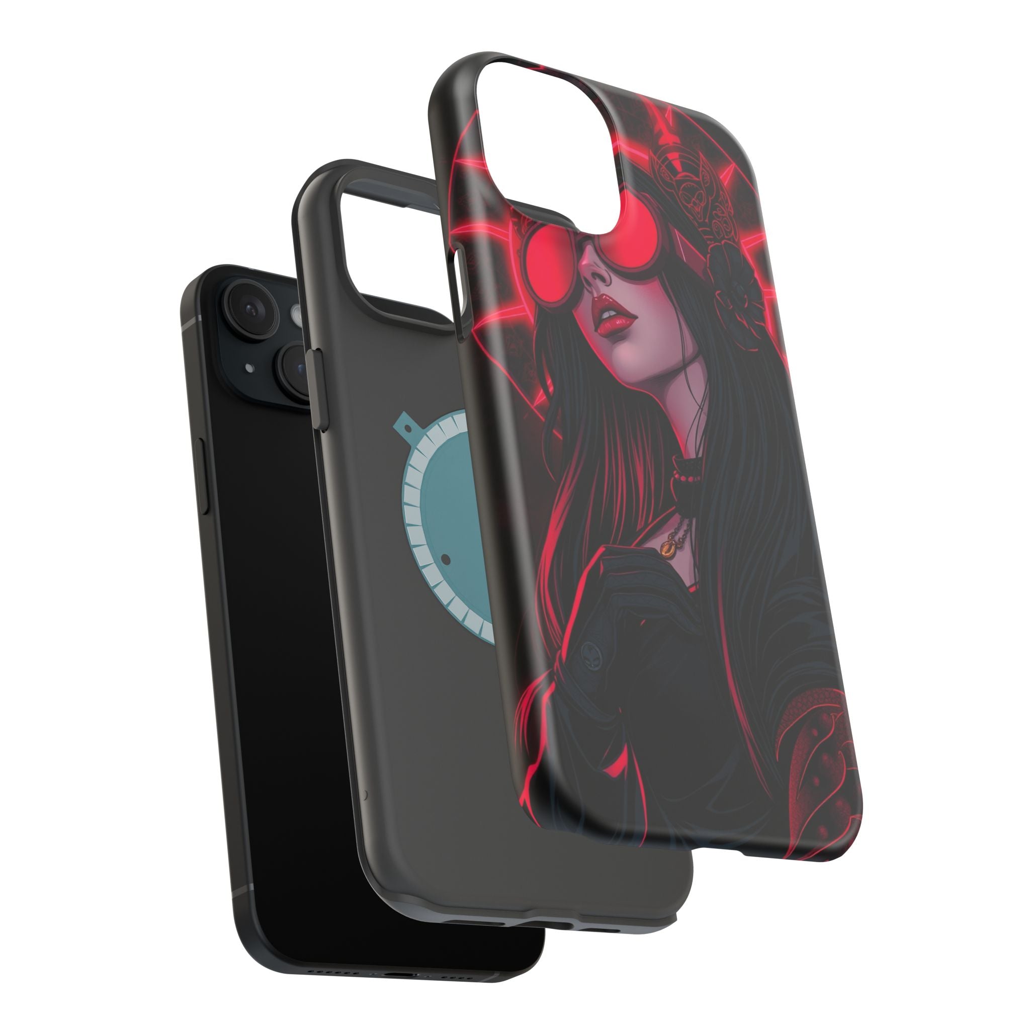 iPhone Black And Crimson Art Nouveau Female Slim Everyday Designer Case · iPhone