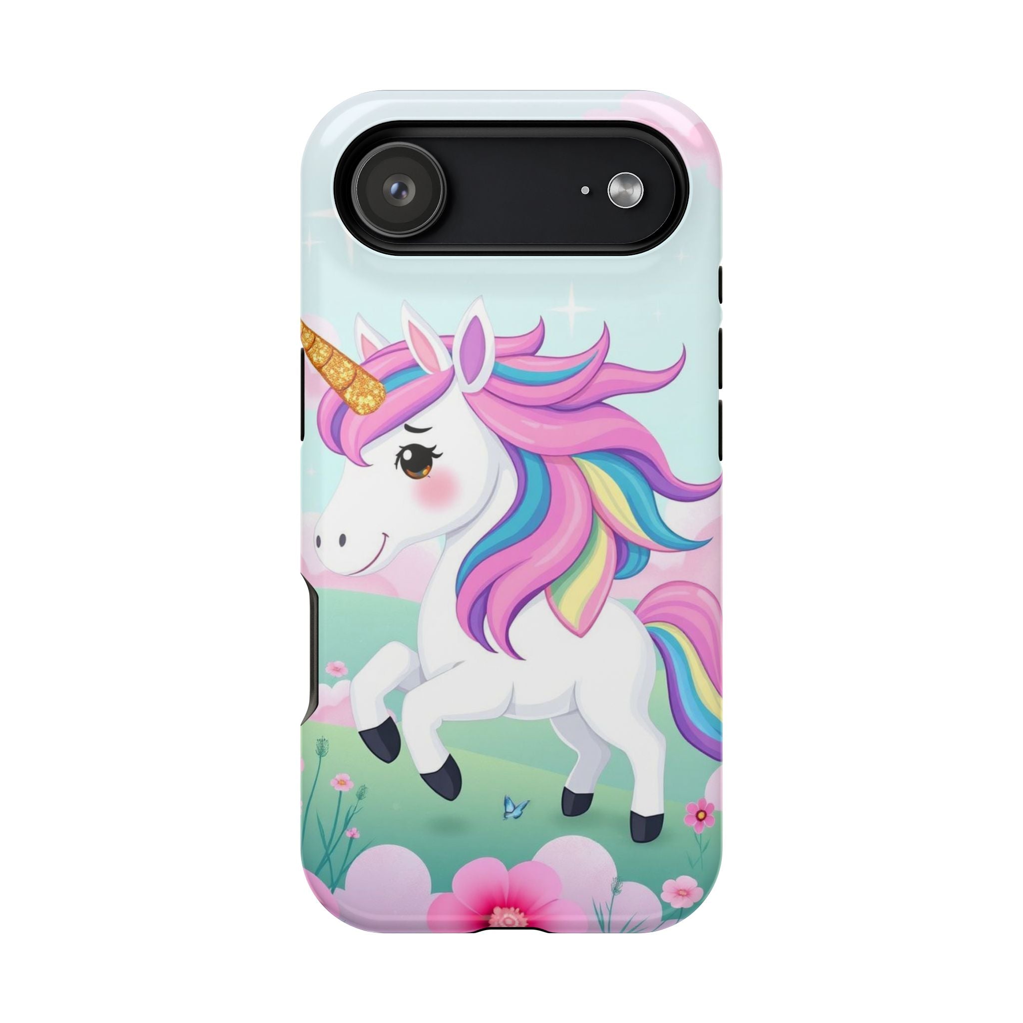 iPhone Rainbow Unicorn Kids Fun Soft iPhone Phone Case Gift Finish · iPhone Case