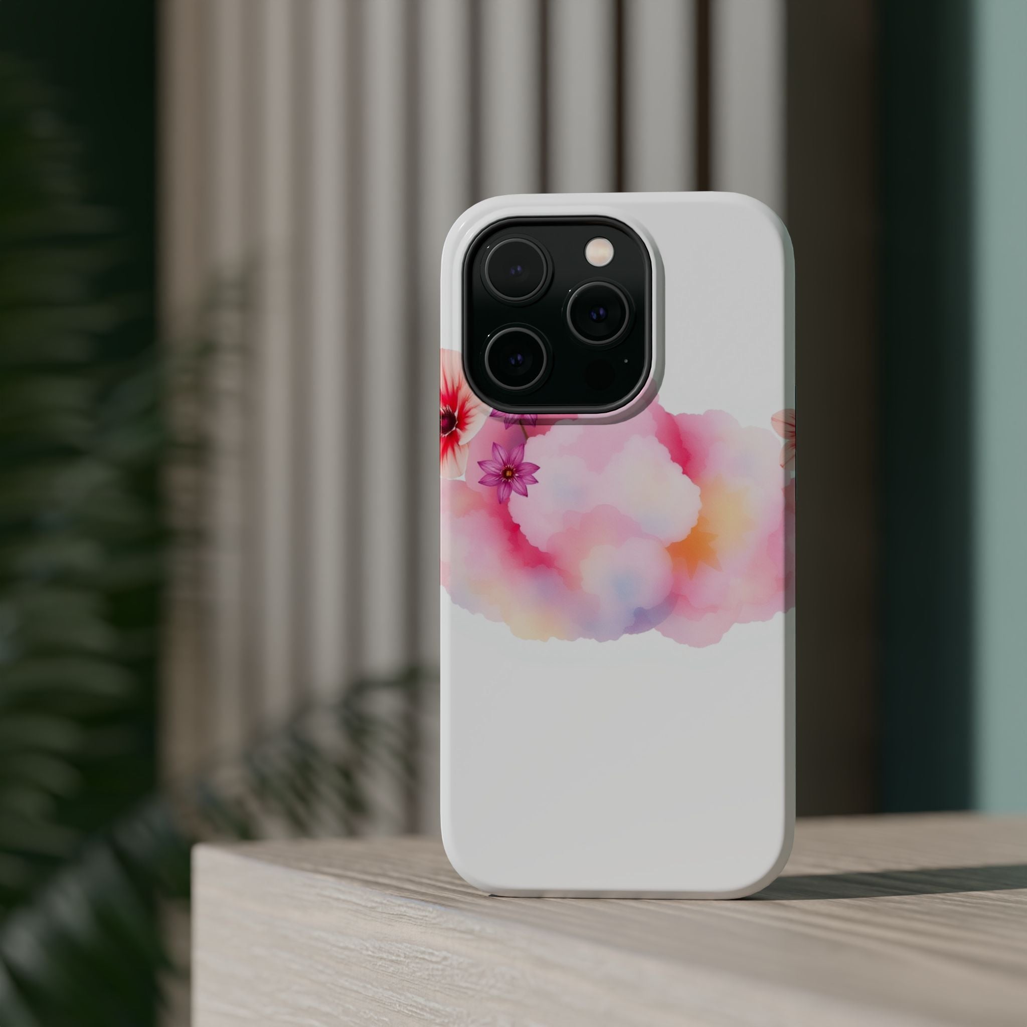 iPhone Pastel Floral Cloud Vibrant Watercolor Carry Case Slim Snap Case · iPhone