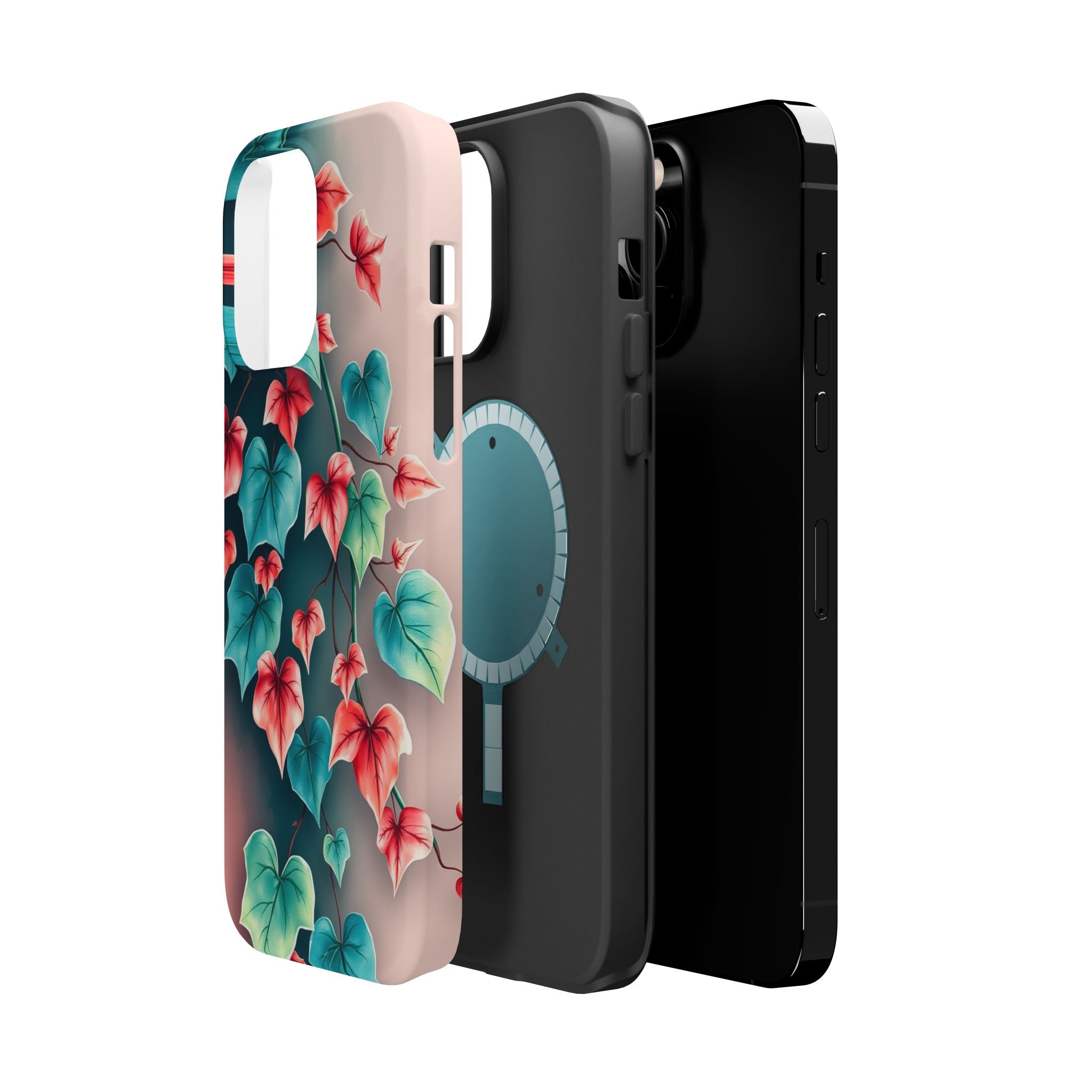 iPhone Art Nouveau Vine Teal And Coral Slim Snap Case · iPhone Case