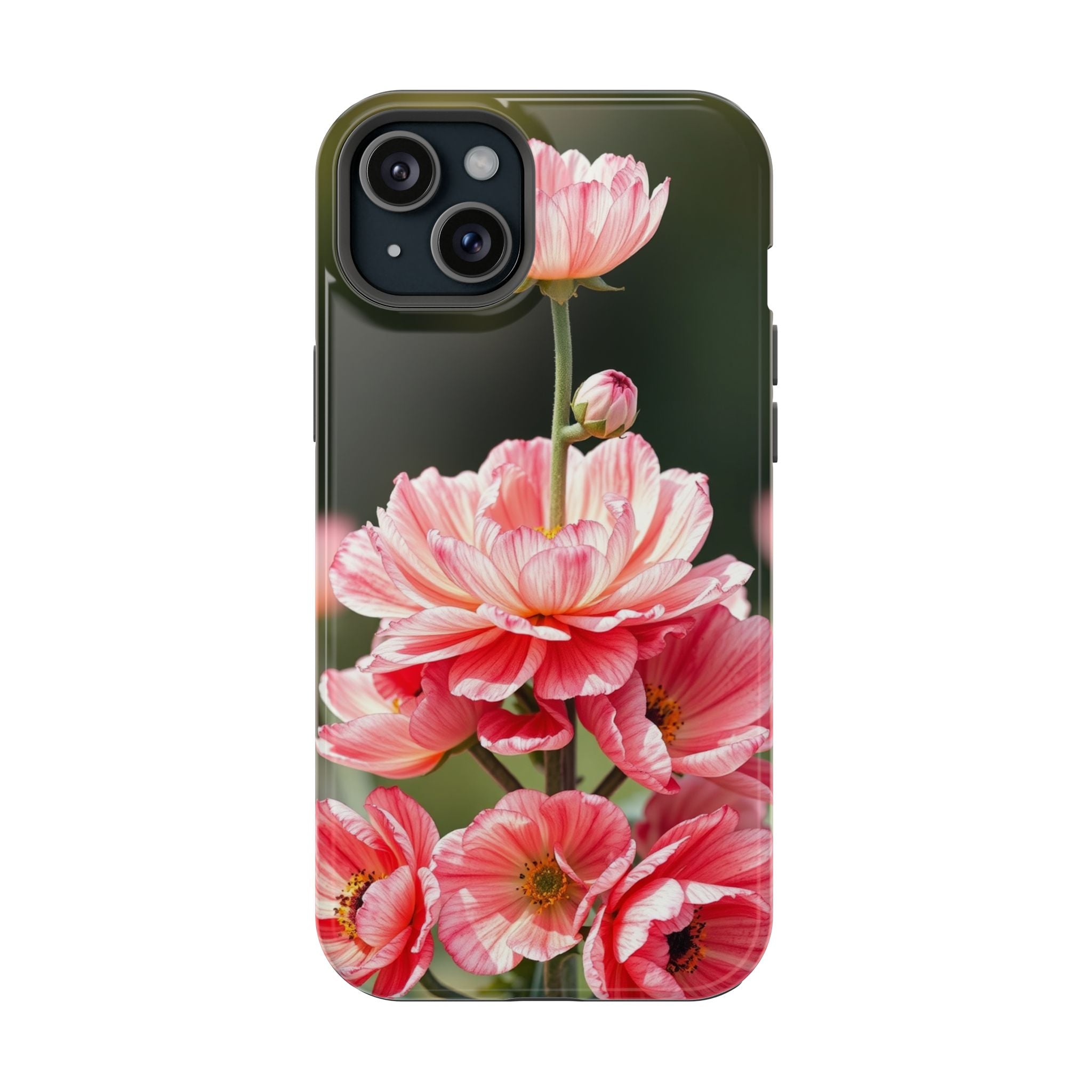 iPhone Ranunculus Stack Vibrant Watercolor Slim Snap Case · iPhone Case