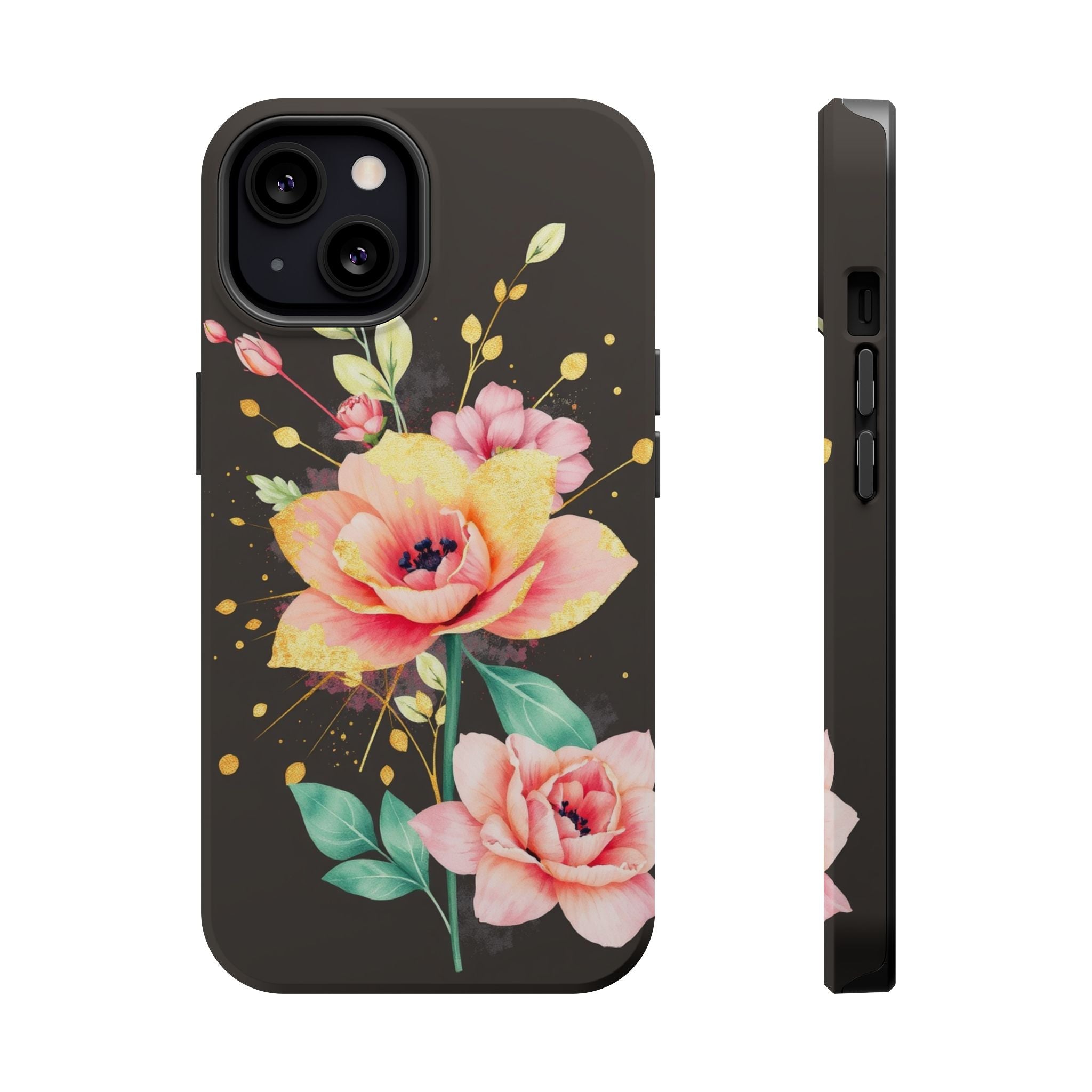 iPhone Earthy Floral Watercolor Splash Design Clean iPhone 14 Minimal · iPhone C