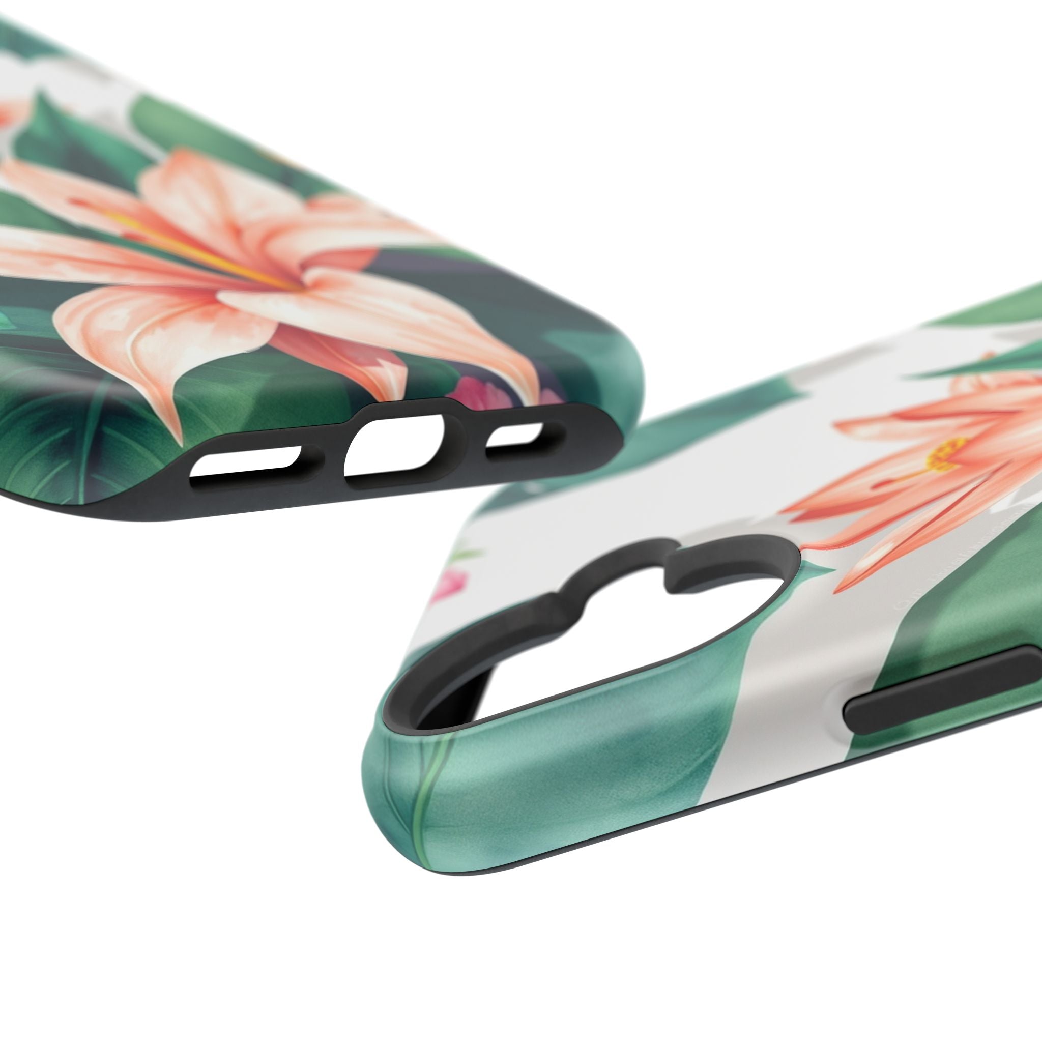 iPhone Tropical Bloom Sage And Ivory Slim Snap Case Gal · iPhone Case