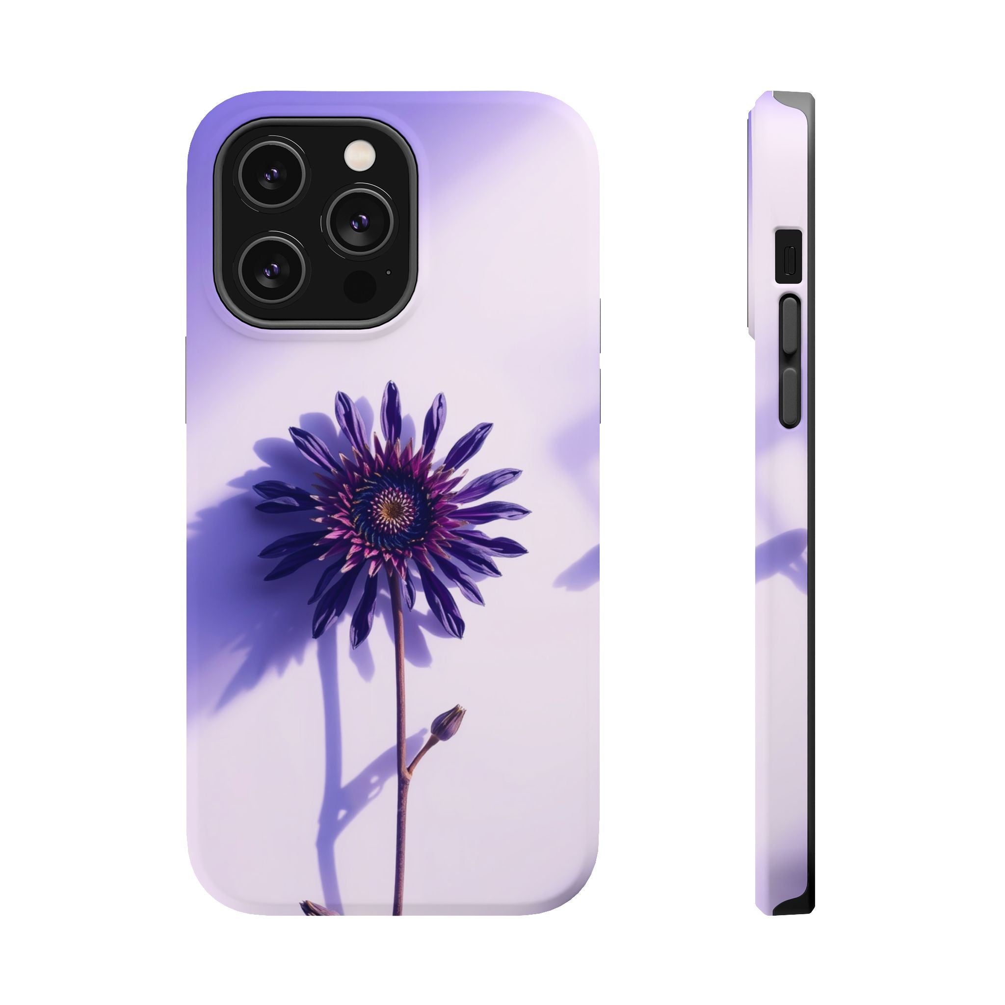 iPhone Indigo And Violet Dried Flower Flat Lay Soft iPhone Finish · iPhone Case