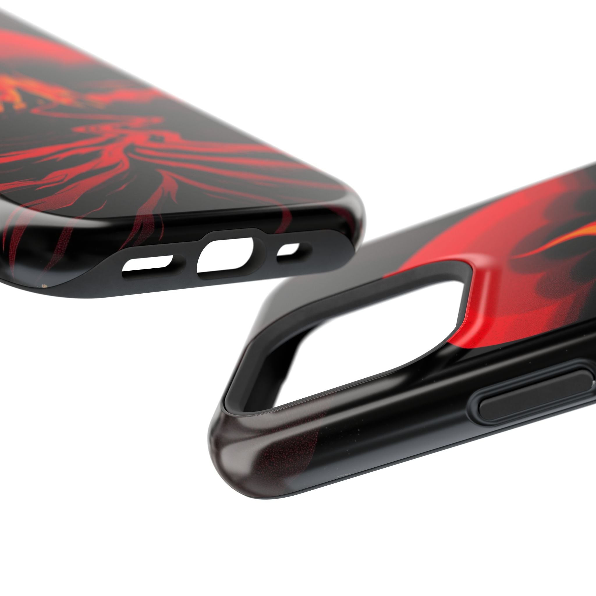 iPhone Black And Crimson Wildfire Glow Slim Everyday Designer Case · iPhone Case