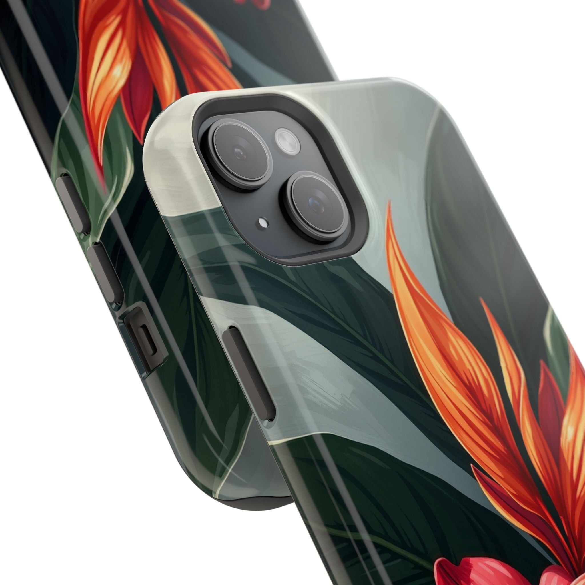 iPhone Black And Crimson Tropical Bloom Slim Everyday iPhone Designer · iPhone C
