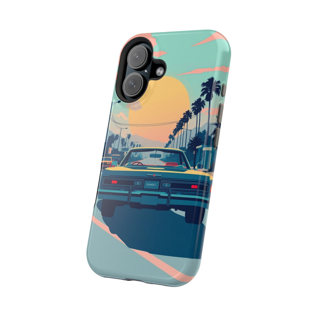 iPhone Sunset Drive 80s Pop Art Bold Slim Everyday Designer Case · iPhone Case