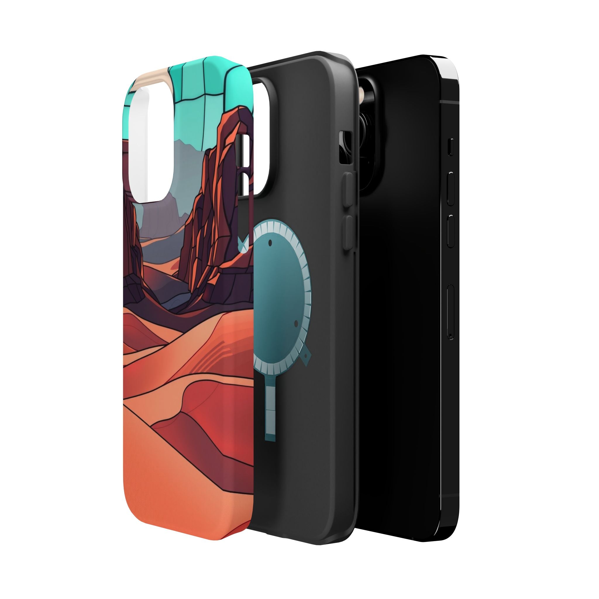 iPhone Desert Dunes Stained Glass Bold Modern Everyday Snap Case · iPhone Case