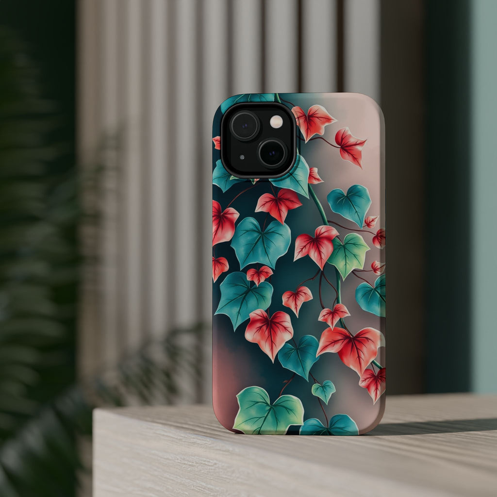 iPhone Art Nouveau Vine Teal And Coral Slim Snap Case · iPhone Case