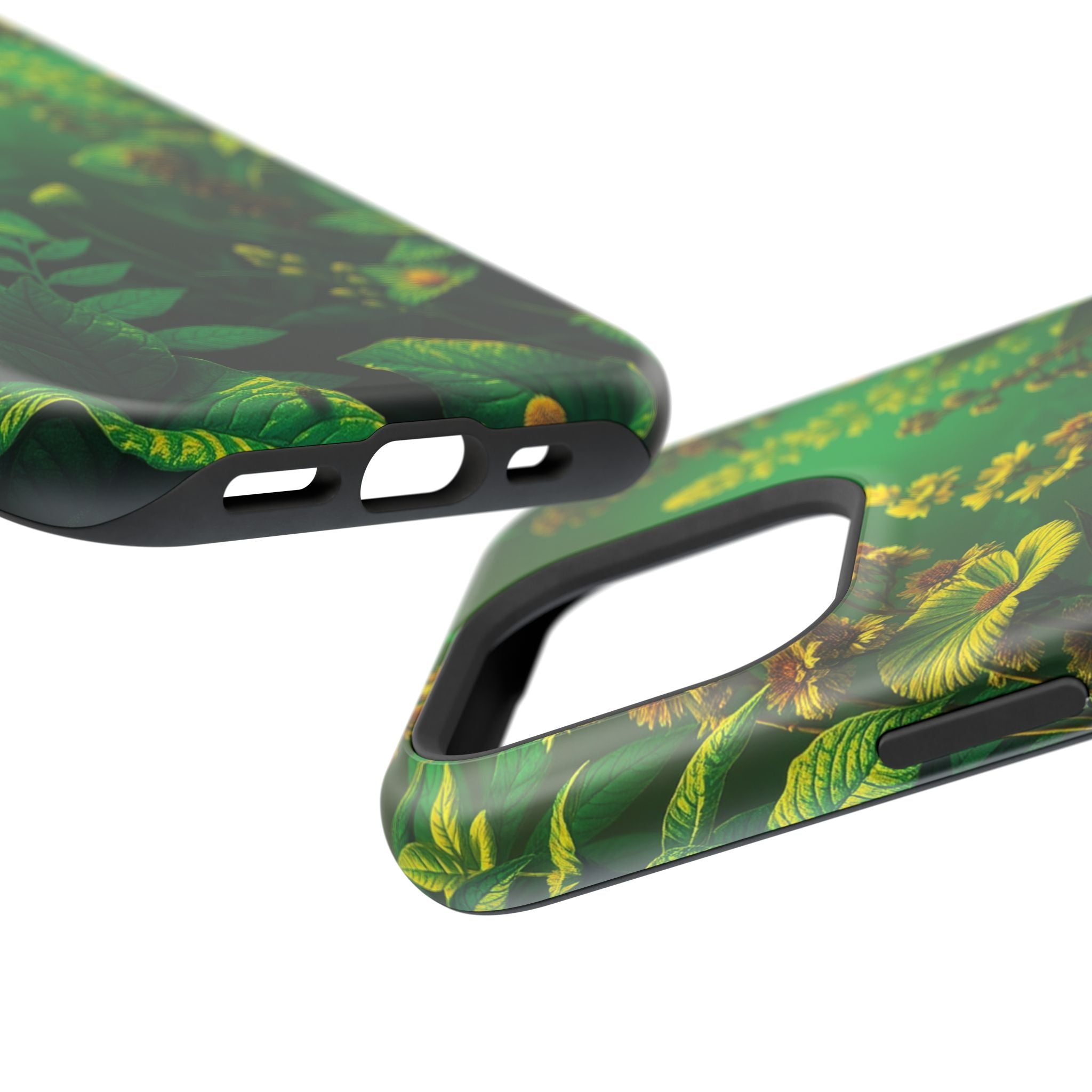 iPhone Emerald Green And Gold Vintage Botanicals Print Slim Snap Case · iPhone C
