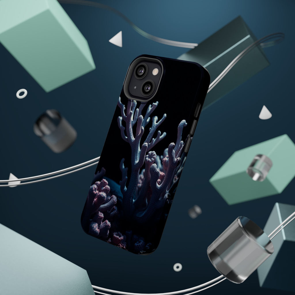iPhone Midnight Blue And Silver Coral Reef Life Soft iPhone Finish · iPhone Case