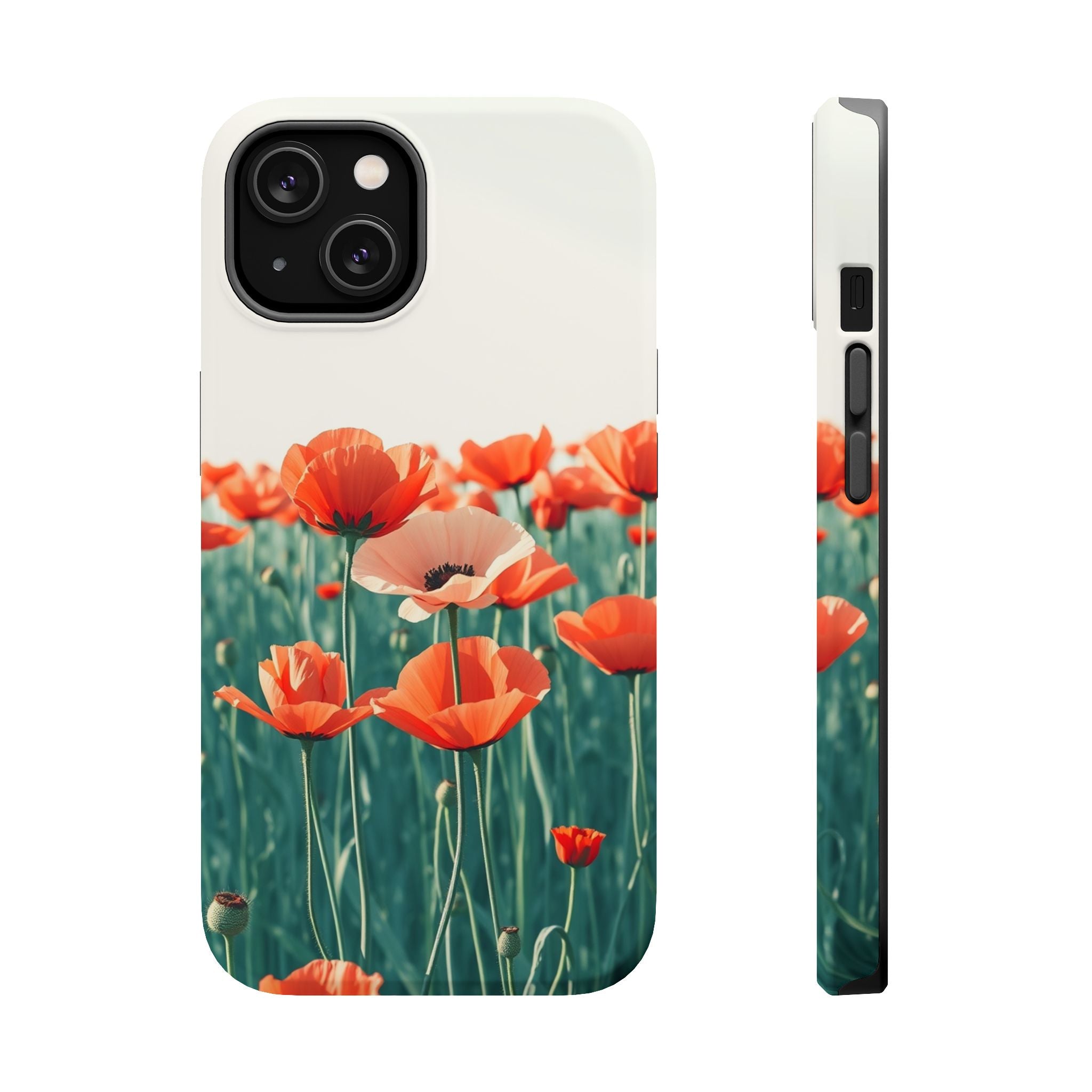 iPhone Mint And Blush Poppy Field 10 Slim Everyday Designer Case · iPhone Case