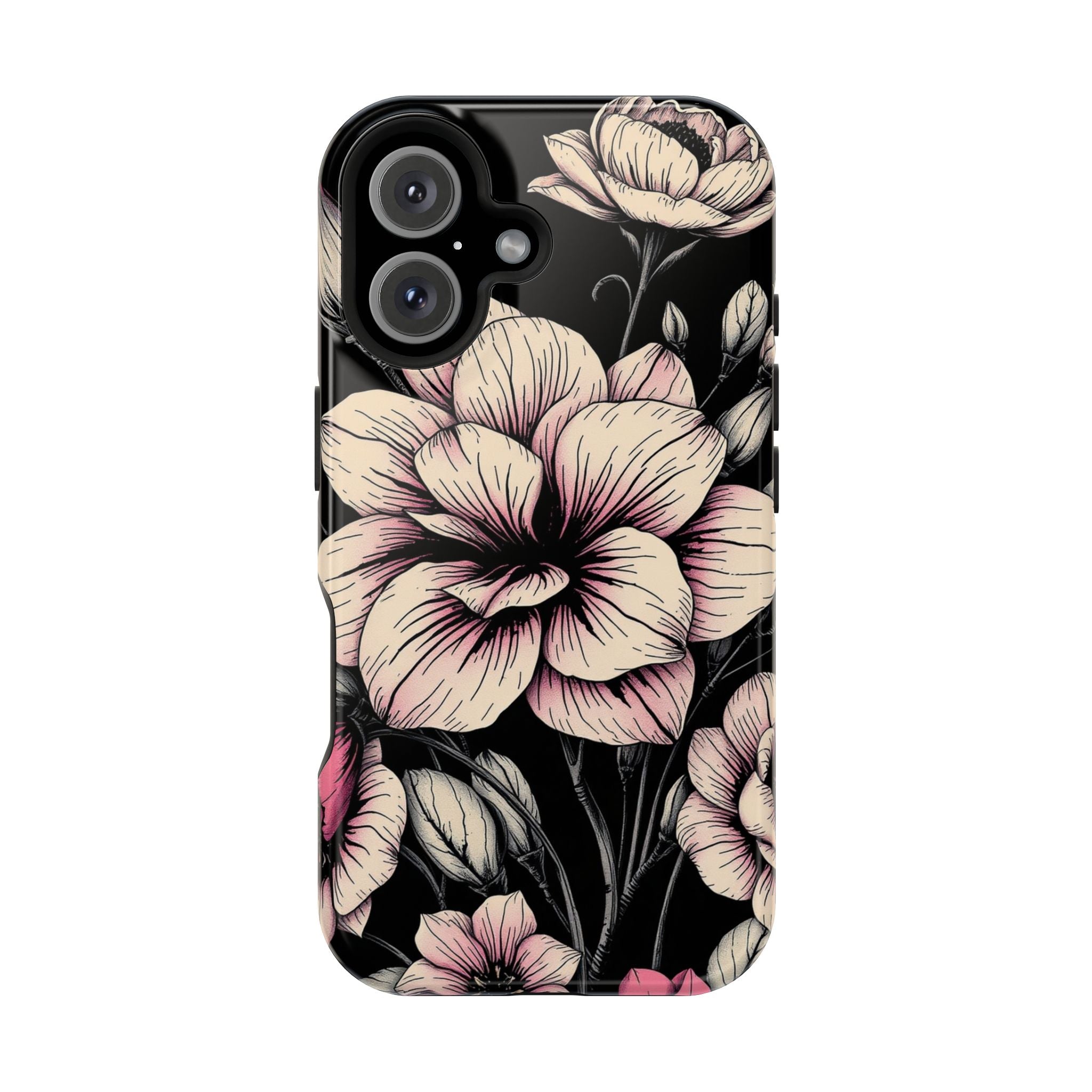 iPhone Floral Dark Academia Gothic Ink Slim Everyday Designer Case · iPhone Case