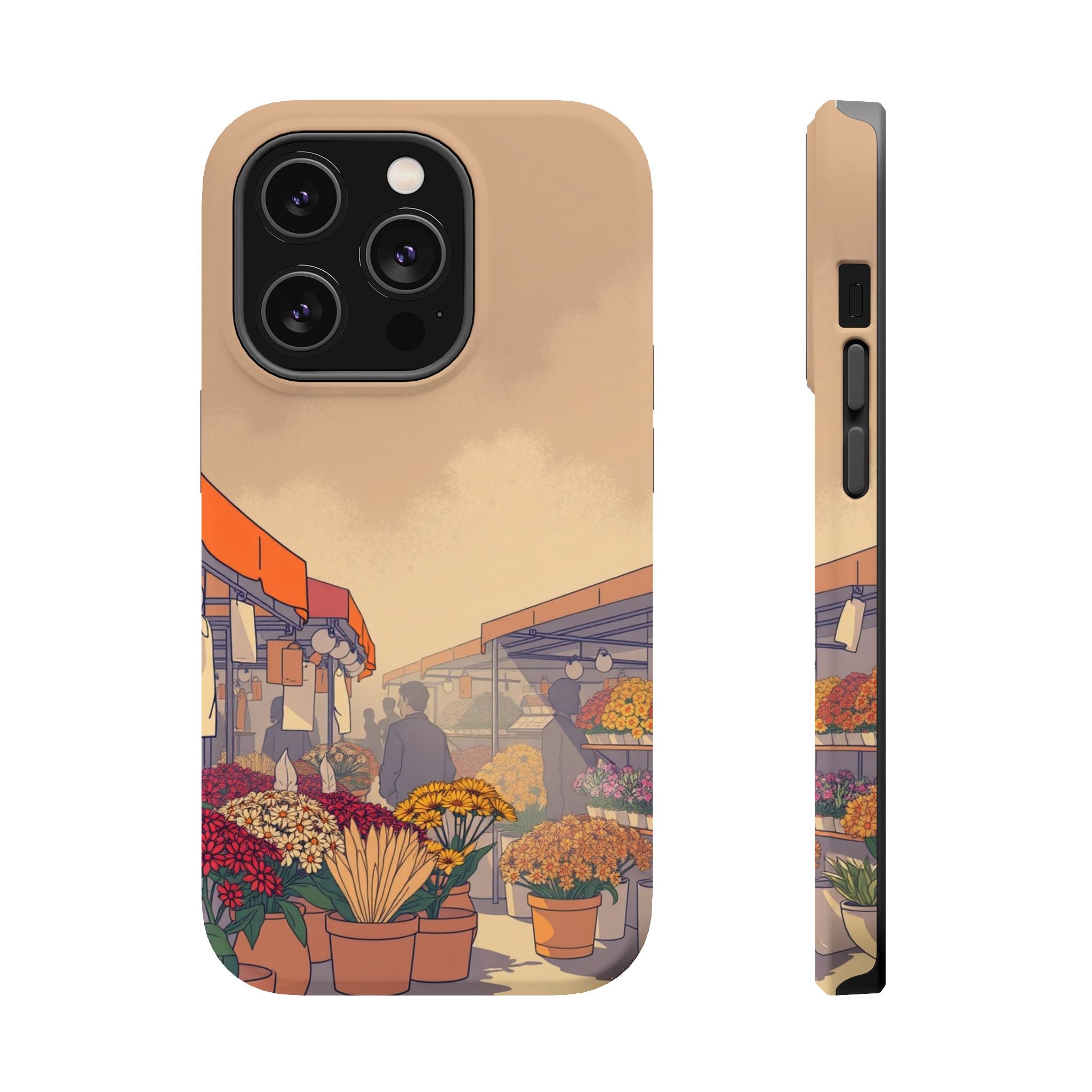 iPhone Vibrant Flower Market Design Slim Everyday Designer Case · iPhone Case